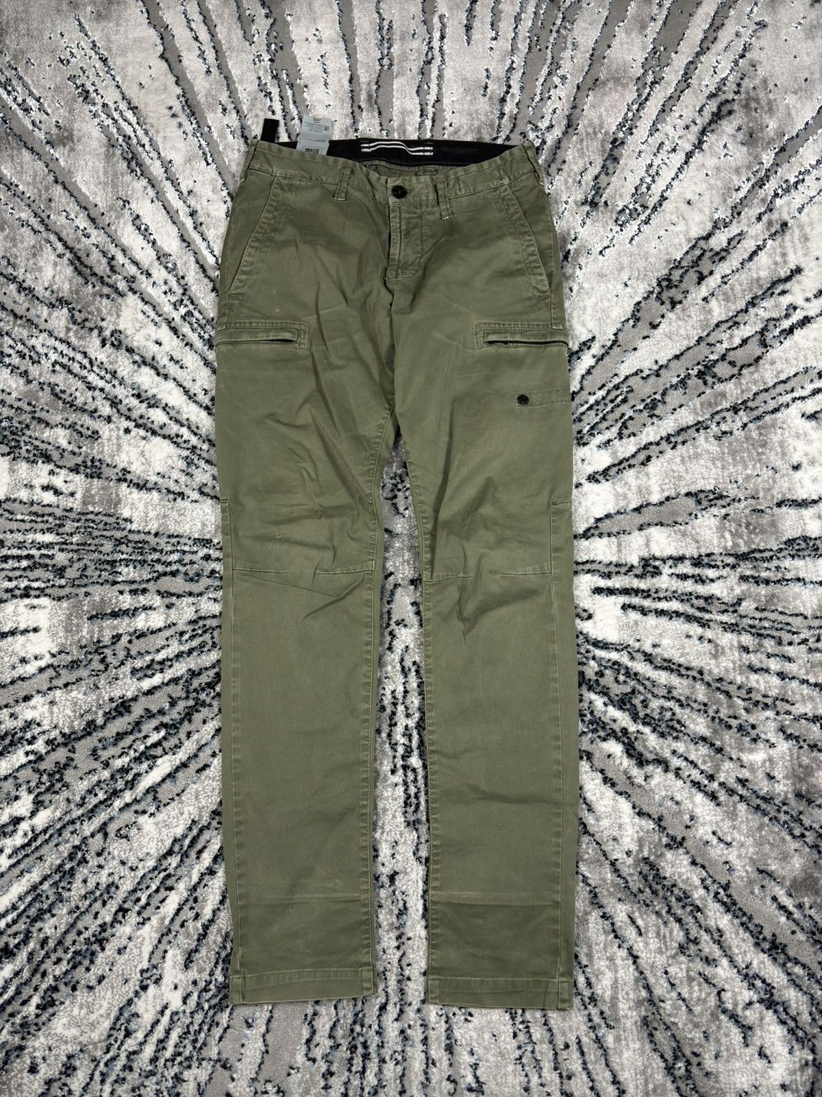 Stone Island × Vintage Vintage Stone Island Cargo Trousers Olive Green Casual Size US 30 / EU 46 - 1 Thumbnail