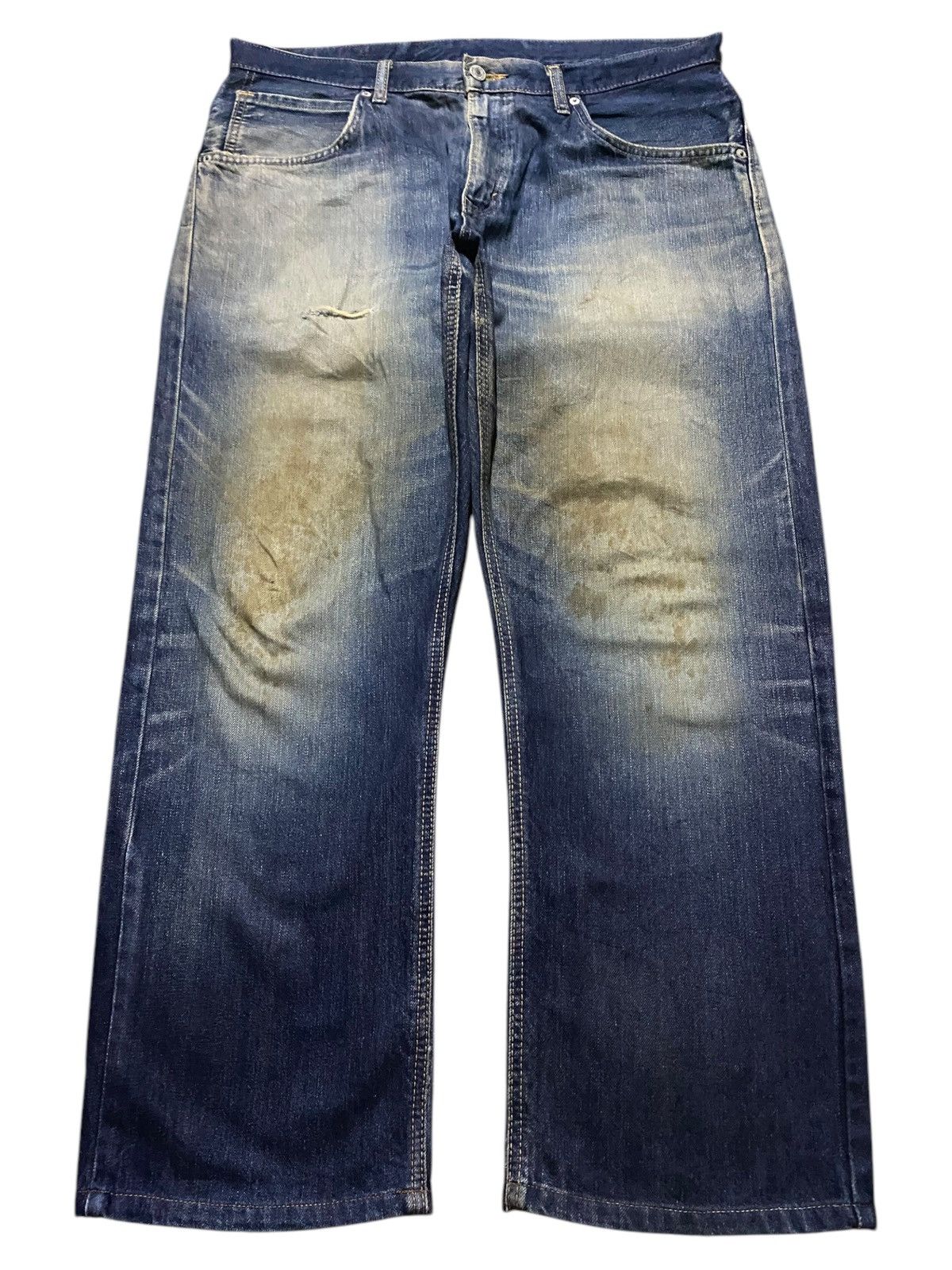 Junya Watanabe Vintage Edwin XV 04 Mud Wash Distressed Loose Jeans Size US 36 / EU 52 - 1 Thumbnail
