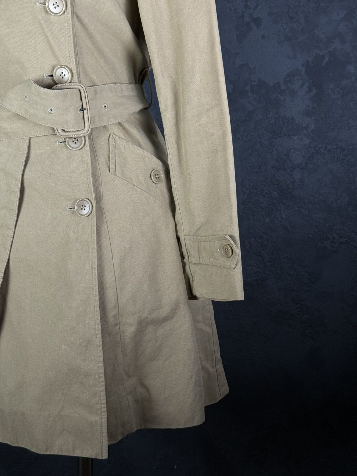 Helmut Lang Vintage Helmut Lang Women’s Double-Breasted Trench Coat 38 Size XS / US 0-2 / IT 36-38 - 9 Thumbnail