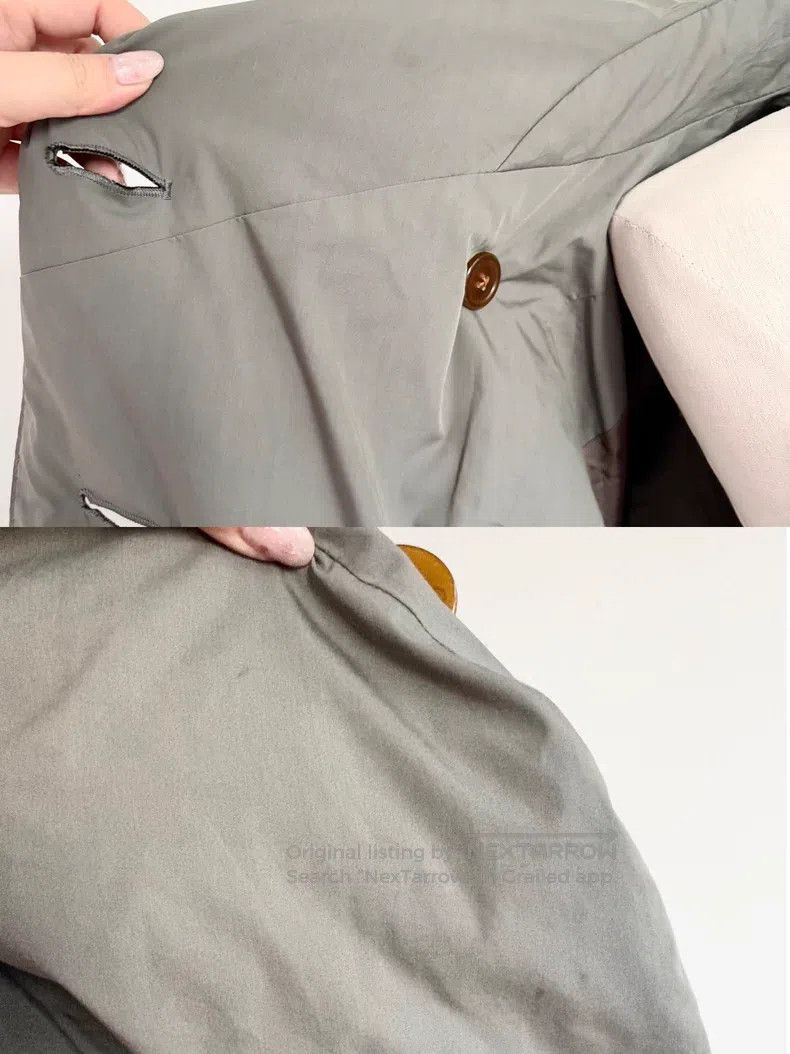 Vivienne Westwood Gray-green Saturn button long down coat