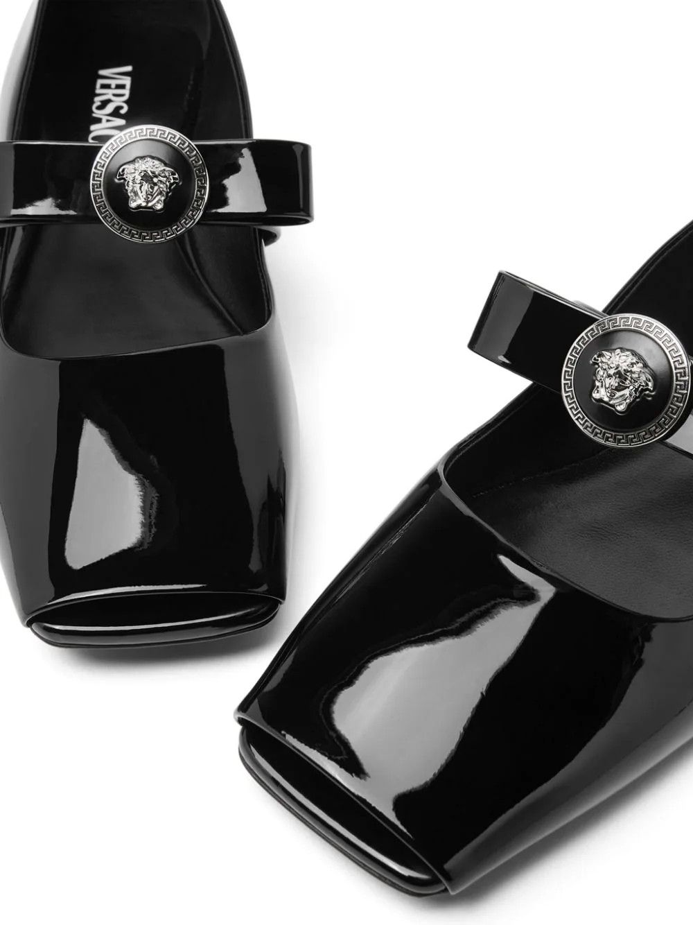 Versace o1s22i1n1024 Open-Toe Ballet Flats in Black Size US 10 / IT 40 - 4 Thumbnail