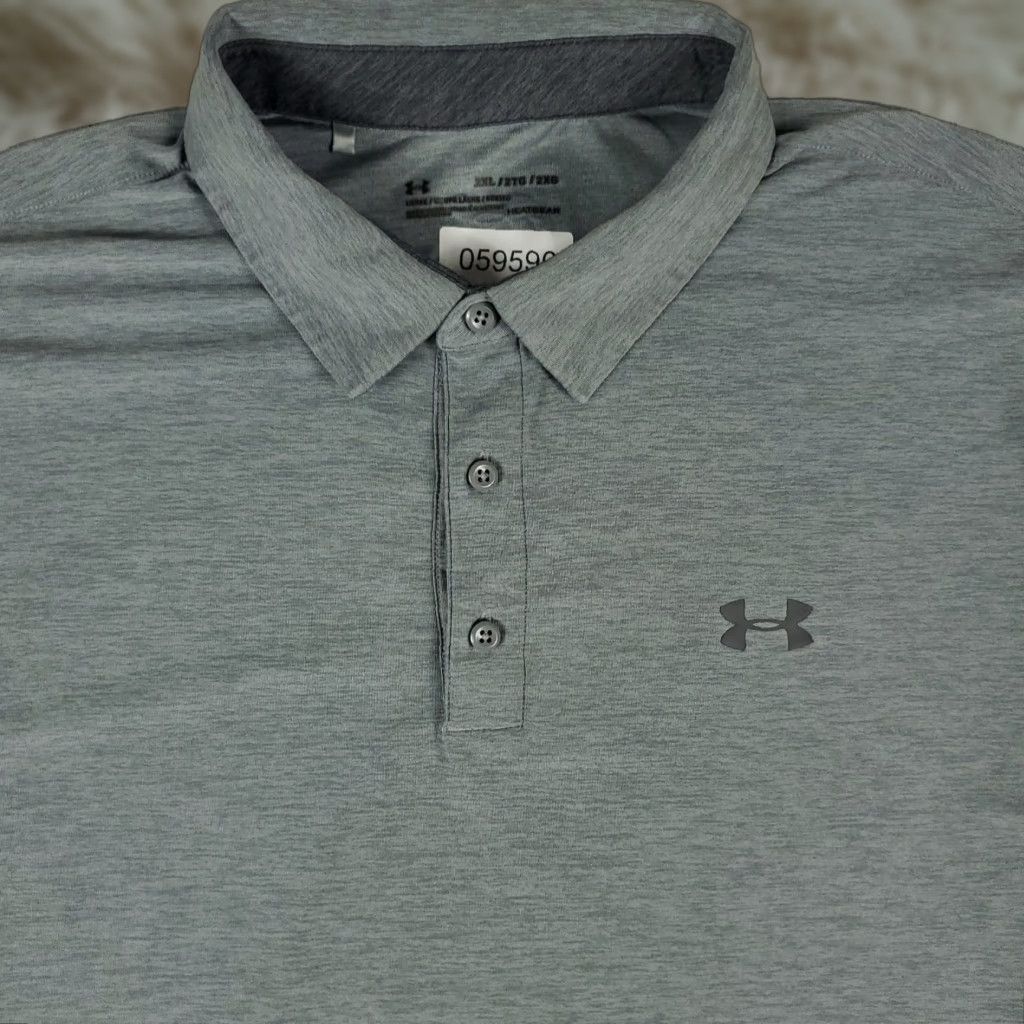 Under Armour Under Armour Polo Shirt Mens 2XL Gray Golf Casual Short Sleeve Shirt Size US XXL / EU 58 / 5 - 1 Thumbnail