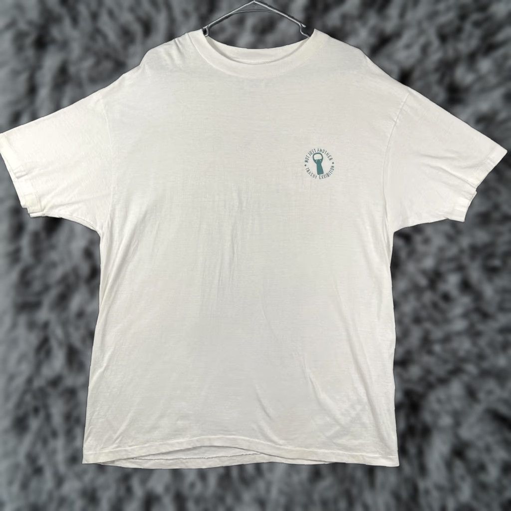 Hanes VINTAGE Hanes Beefy-T Shirt Mens XL White Museum Folk Art 1996 90s Recycled Re-Seen Graphic Print Crew Neck Short Sleeve 100% Cotton Size US XL / EU 56 / 4 - 1 Thumbnail