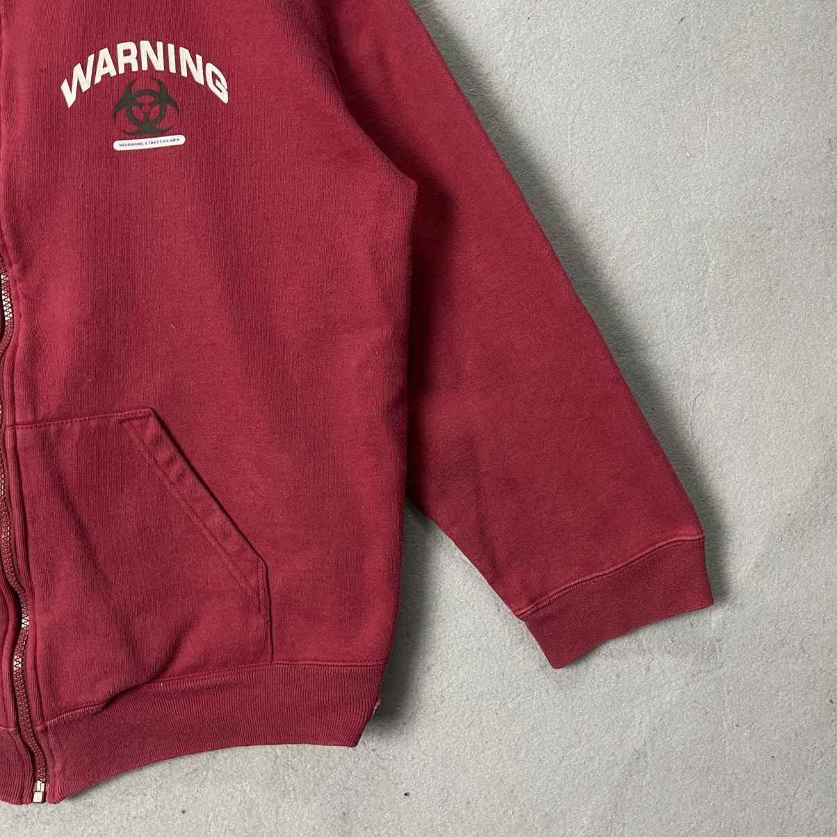 Japanese Brand Y2K Warning Street Gear Full Zip Hoodie (Size Large) Size US L / EU 52-54 / 3 - 6 Thumbnail