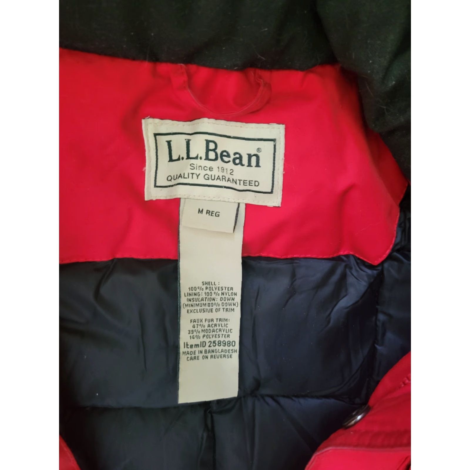 Vintage L.L. Bean Coat Men’s Long Red Baxter State Parka 650 Fill Goose Down Medium Size M / US 6-8 / IT 42-44 - 2 Thumbnail