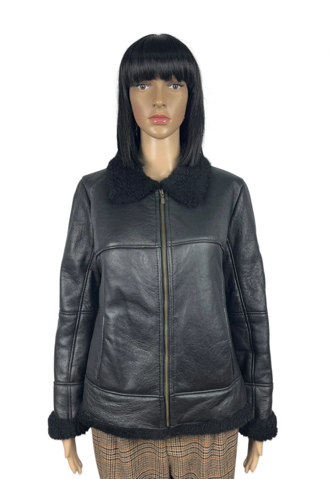 Other Olivier Ausoni Genuine Leather Shearling Jacket size M Size M / US 6-8 / IT 42-44 - 1 Thumbnail
