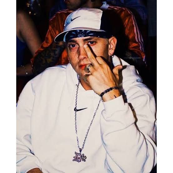 nike center white hoodie eminem used