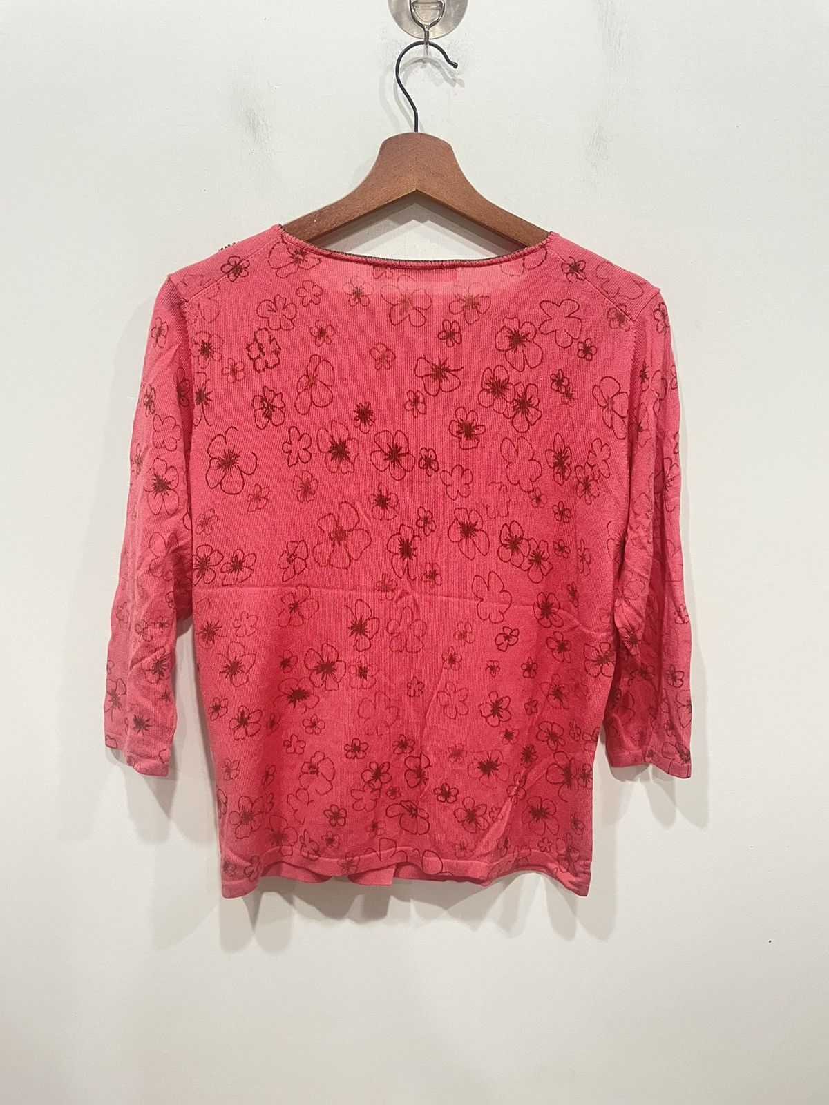 Balmain × Designer × Vintage Balmain Flower Logo Button Sweater Size S / US 4 / IT 40 - 2 Thumbnail