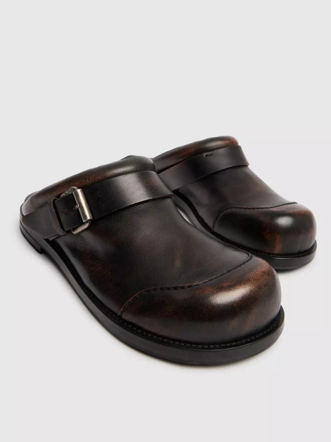 Acne Studios ACNE STUDIOS Brown/Black Leather Buckle Loafers New Size US 11 / IT 41 - 2 Thumbnail