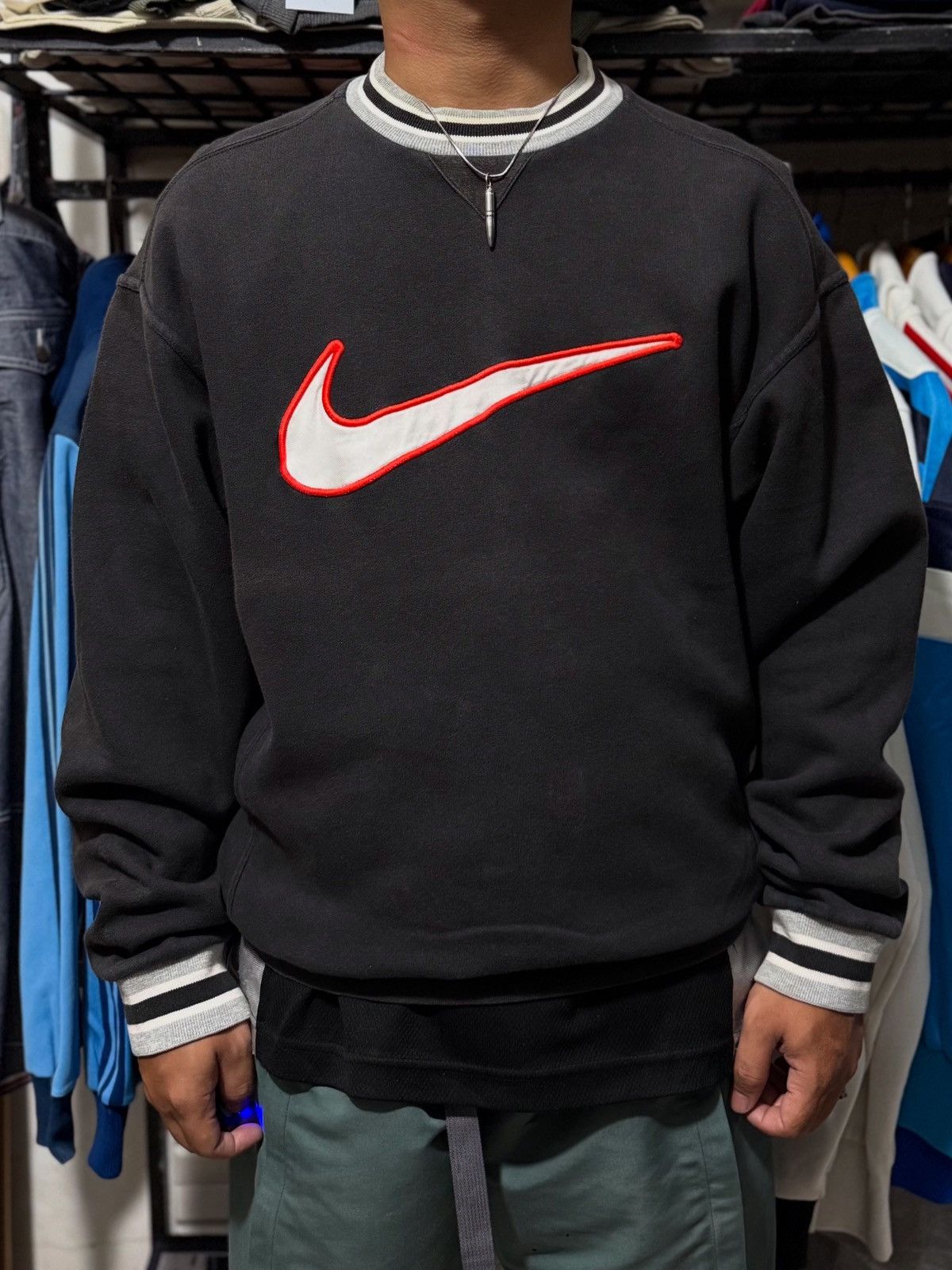 Vintage Vintage sun faded nike swoosh sweatshirt crewneck Size US S / EU 44-46 / 1 - 8 Thumbnail