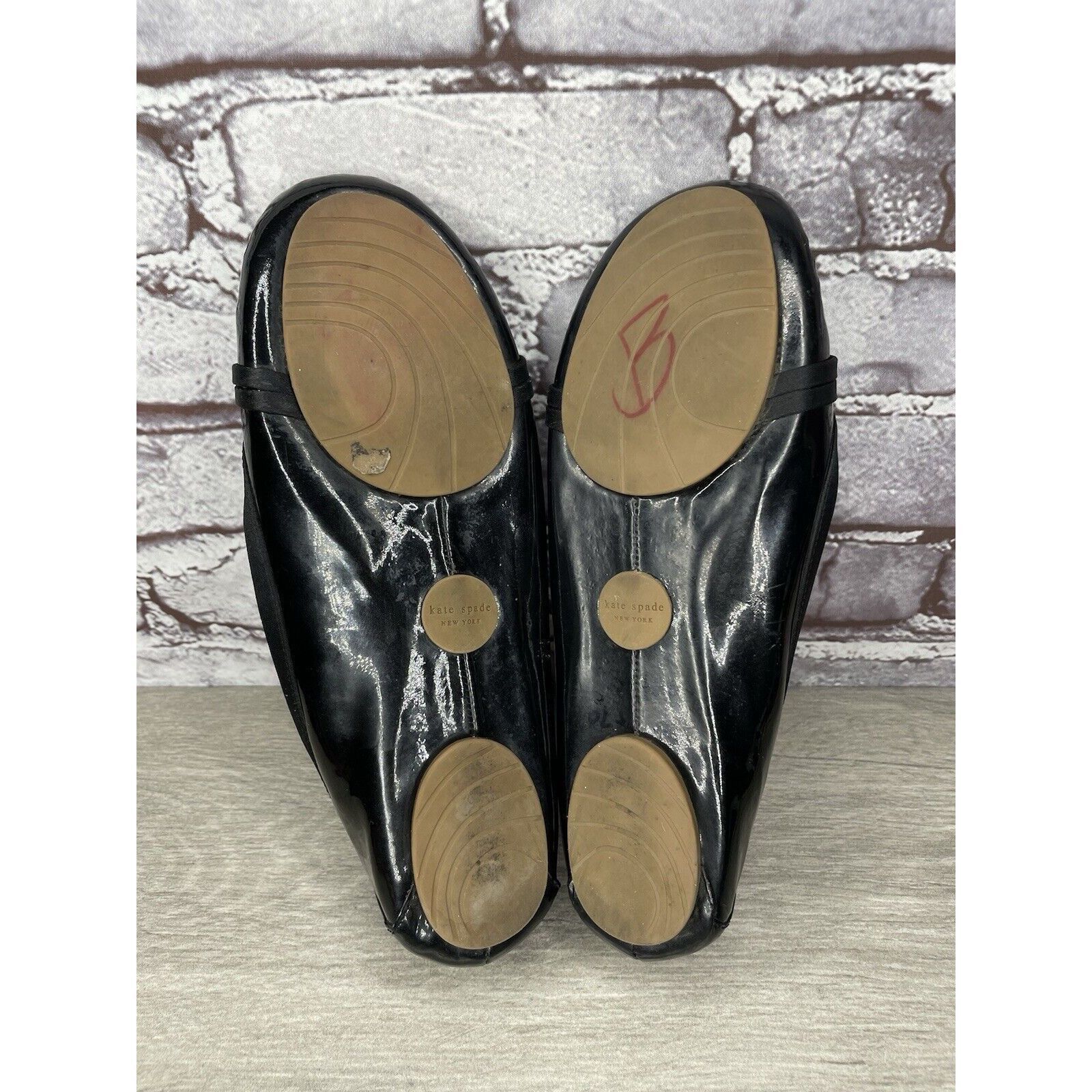 Kate Spade Kate Spade Black Patent Leather Slip On Bow Ballet Flats Sho Size US 6 / IT 36 - 18 Thumbnail