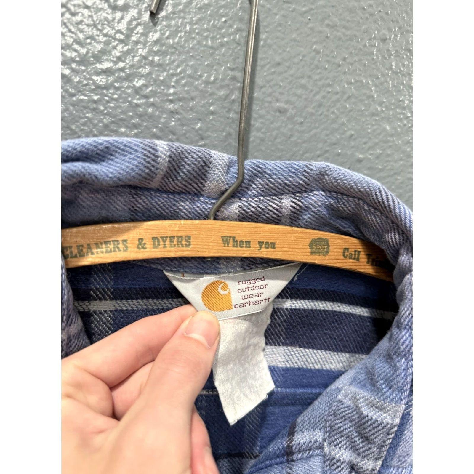 Carhartt VINTAGE Carhartt Rugged Blue Cotton Plaid Heavyweight Flannel Men’s XL USA Button-Up Long Sleeve 90s Size US XL / EU 56 / 4 - 2 Thumbnail