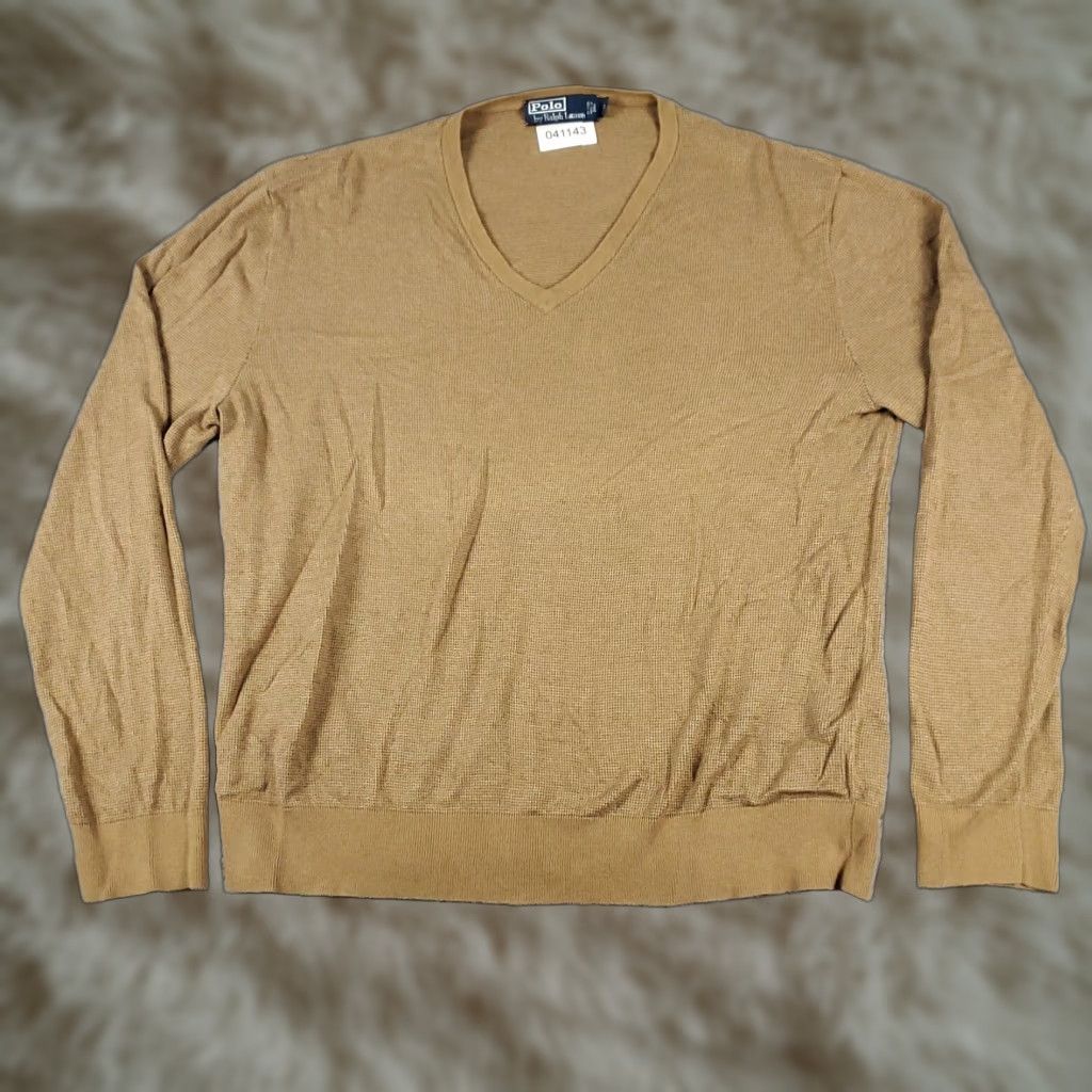 Ralph Lauren Ralph Lauren Mens Large Beige Polo Sweater Casual Pullover Extra Large XL Sweatshirt Size US L / EU 52-54 / 3 - 1 Thumbnail