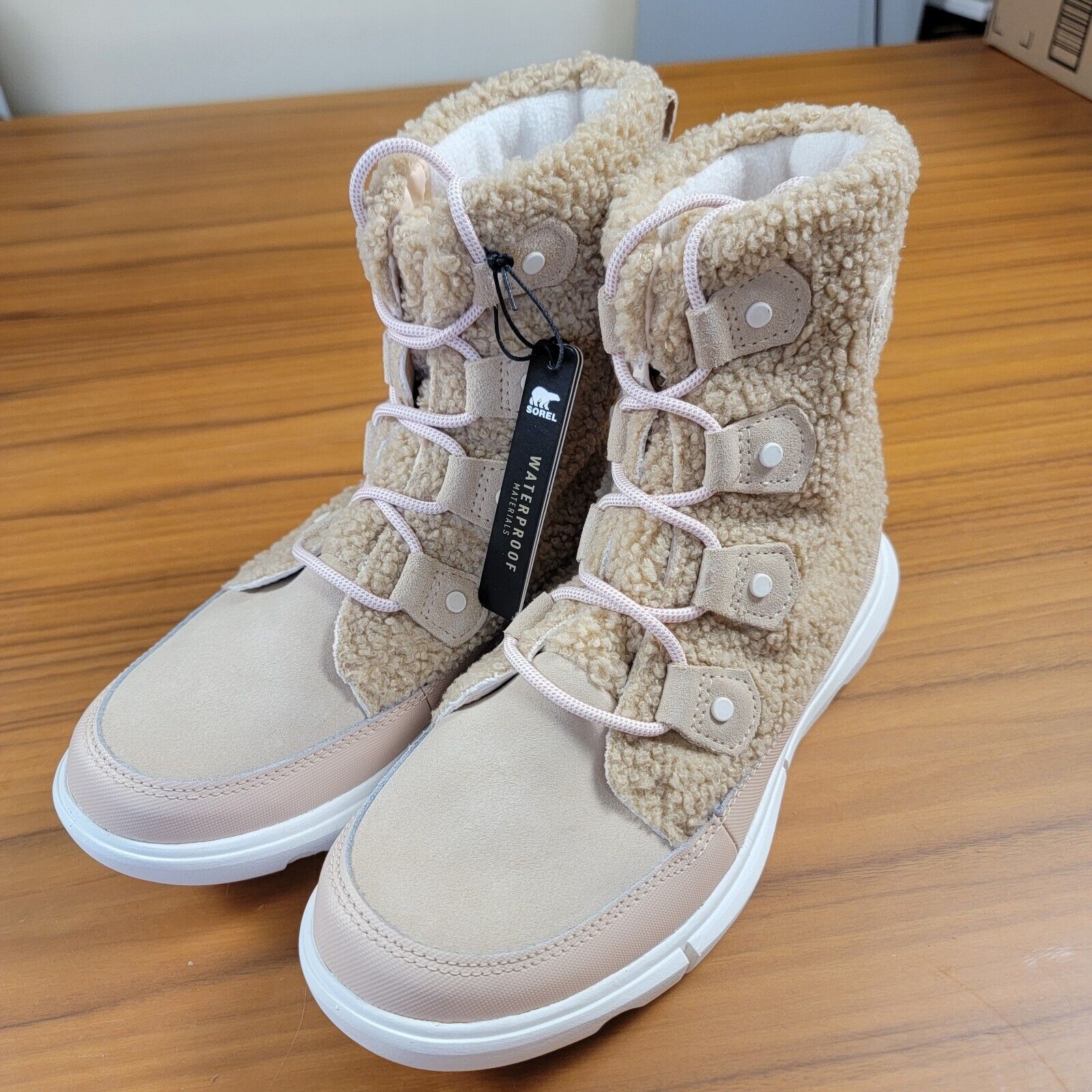 SOREL SOREL Explorer II Joan Cozy Boots Size 8.5 Beige NL4455-260 Size US 8.5 / IT 38.5 - 1 Thumbnail