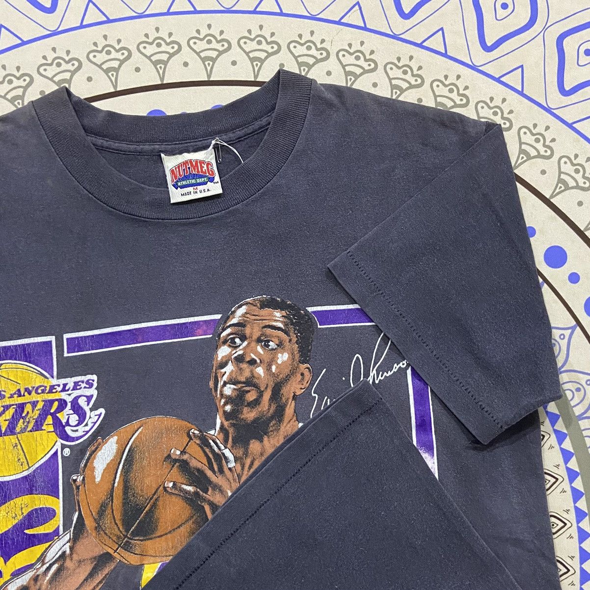 NBA Vintage 90s Magic Johnson LA Lakers Size US M / EU 48-50 / 2 - 3 Thumbnail