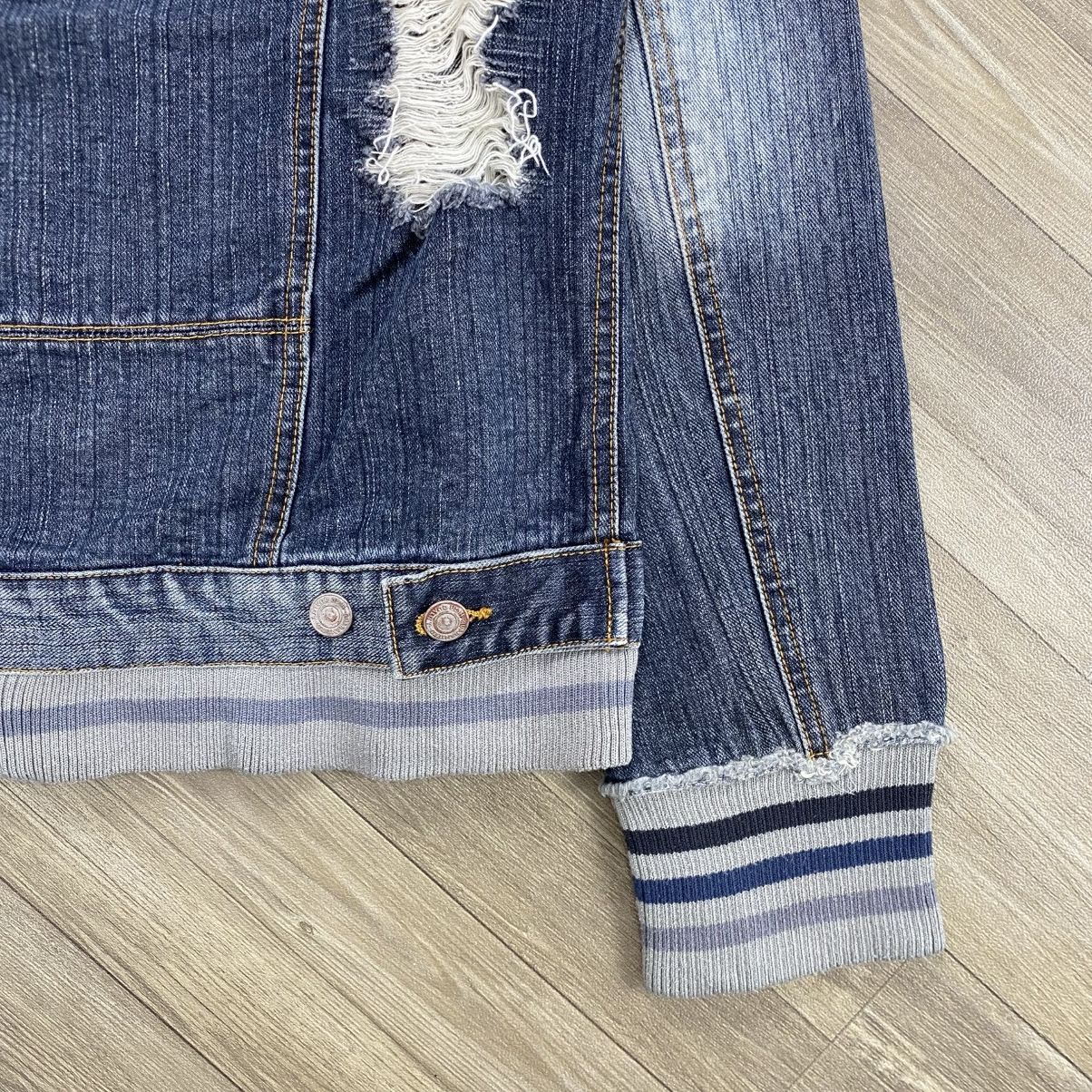 291295=Homme 292195=Homme Distressed Kmrii Ifsix Lgb Style Denim Jacket Size US M / EU 48-50 / 2 - 17 Thumbnail