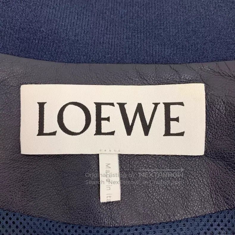 Loewe Loewe 2023 Deep Blue Lamb Leather Logo Embroidered Zip-up Size XS / US 0-2 / IT 36-38 - 6 Thumbnail