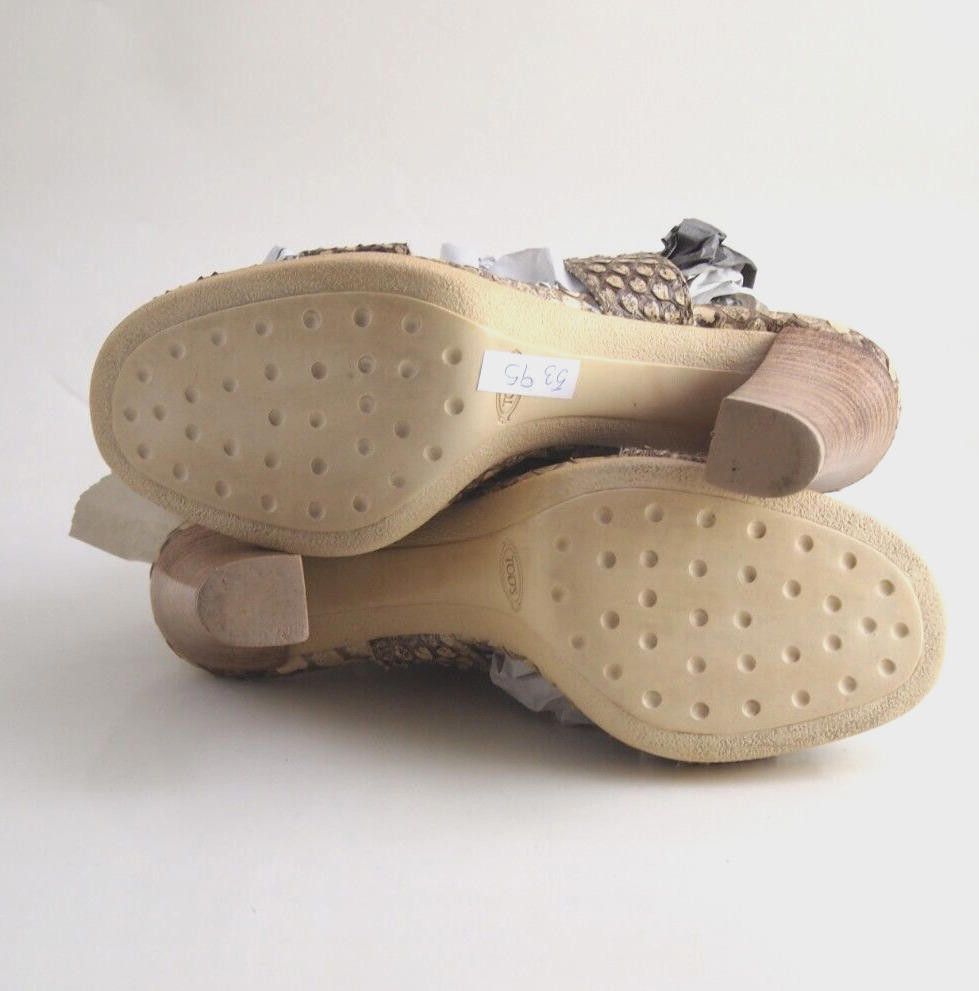 Tod's TODs Strappy Sandals Brown Python Snakeskin US 6 EU 36 Size US 6 / IT 36 - 8 Thumbnail