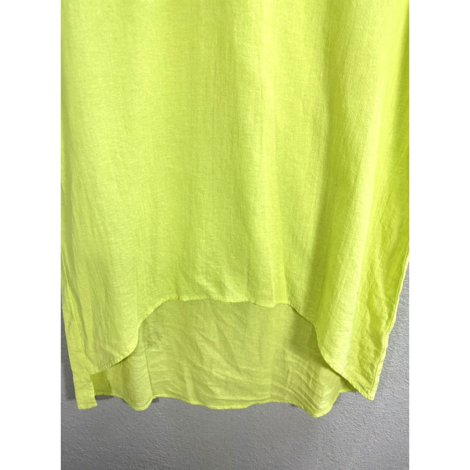 Soft Surroundings Soft Surroundings Lime Green T-Shirt Tunic Short Sleeve 100% Cotton Lightweight Size S Womens Size S / US 4 / IT 40 - 4 Thumbnail