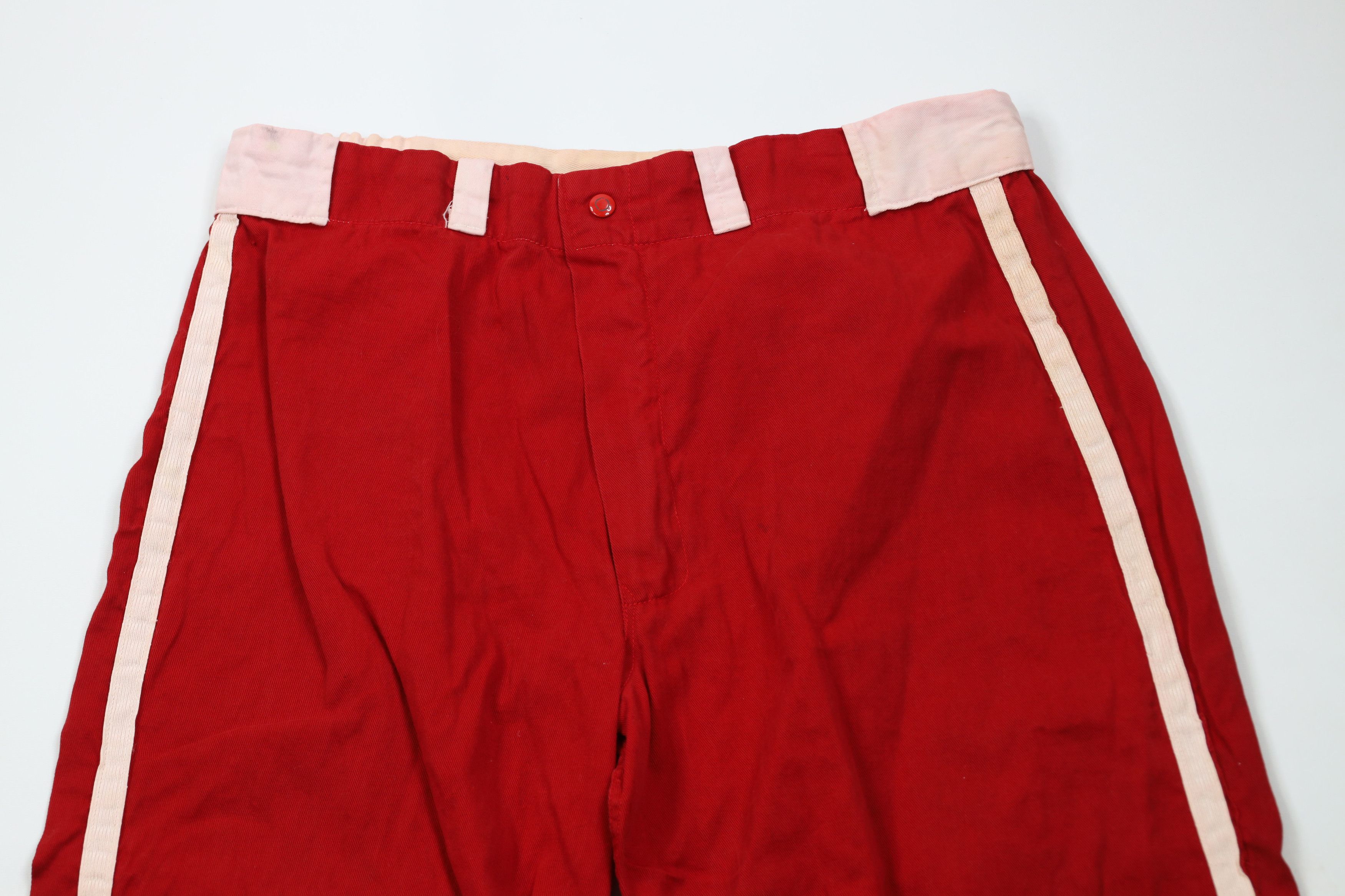 Vintage Vintage 50s Striped Baseball Uniform Pants Red USA Size US 40 / EU 56 - 2 Thumbnail