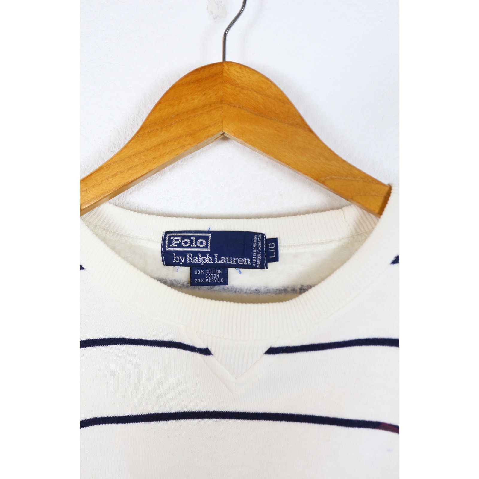 Polo Ralph Lauren Vintage Polo Ralph Lauren Breton Sailor Marine Sweatshirt Size US L / EU 52-54 / 3 - 4 Thumbnail