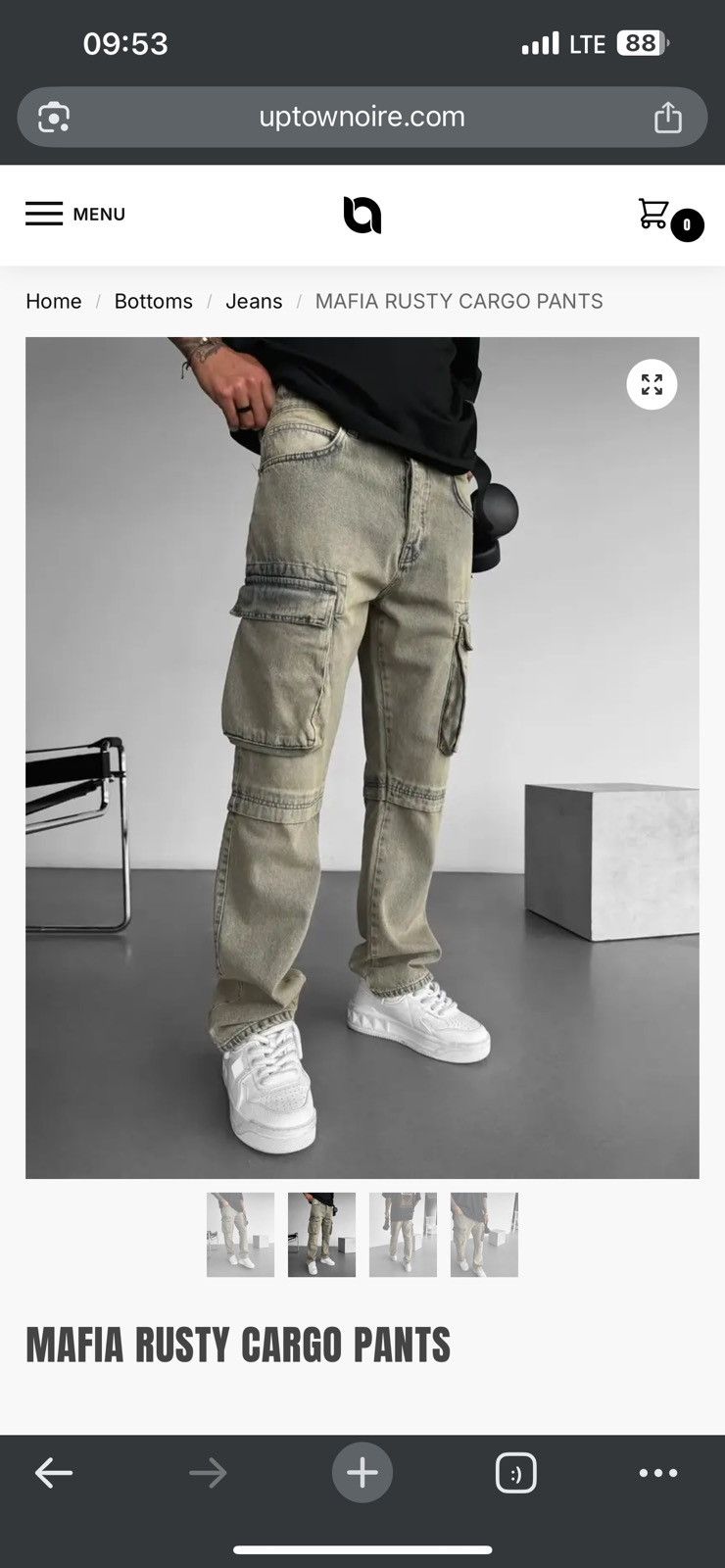 Other Mafia drip💧 rusty cargo pants mens Size US 29 - 2 Thumbnail