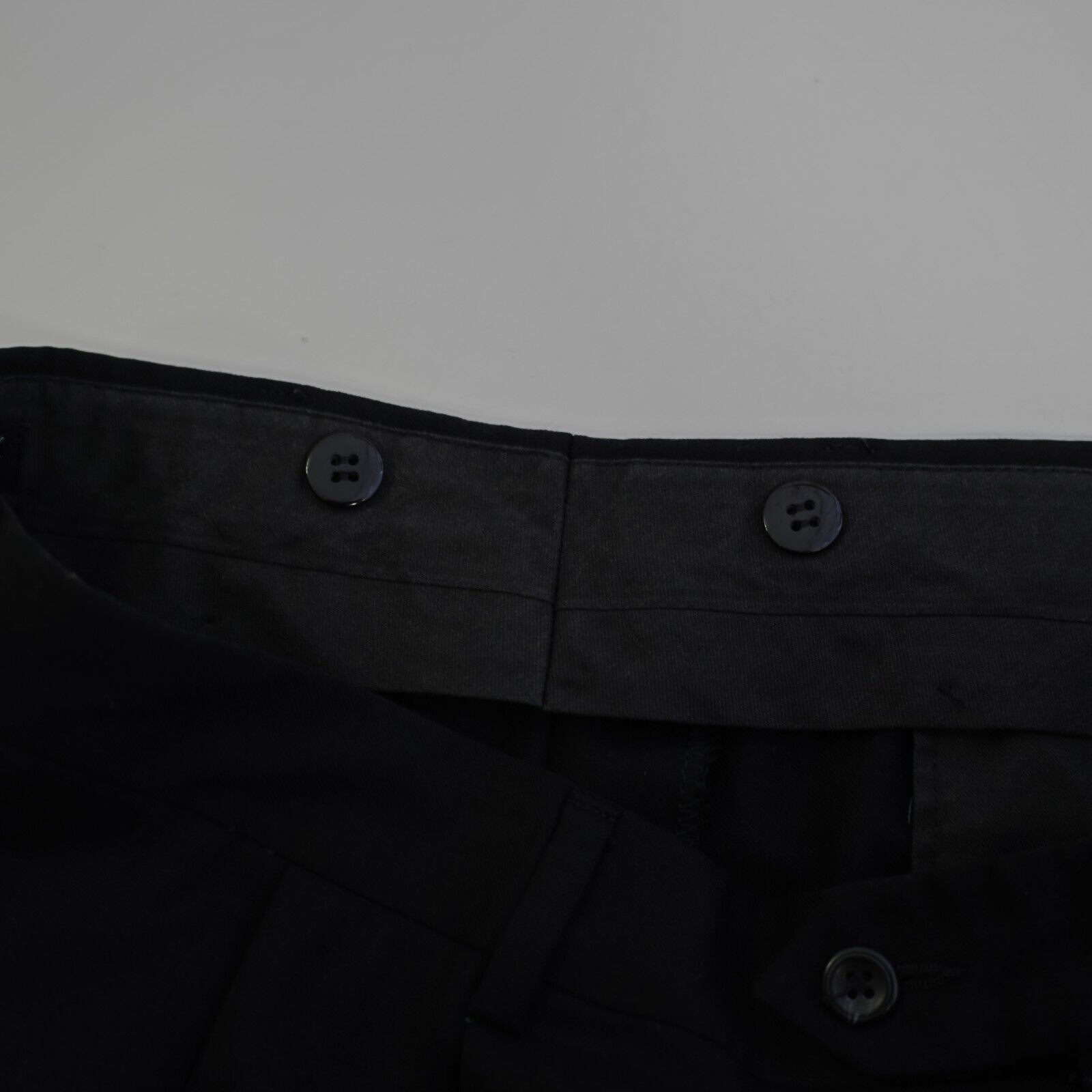 Jos. A. Bank Jos A Bank Wool Black 35/30 Pleated Cuffed Dress Pants Mid R Size 34R - 6 Thumbnail
