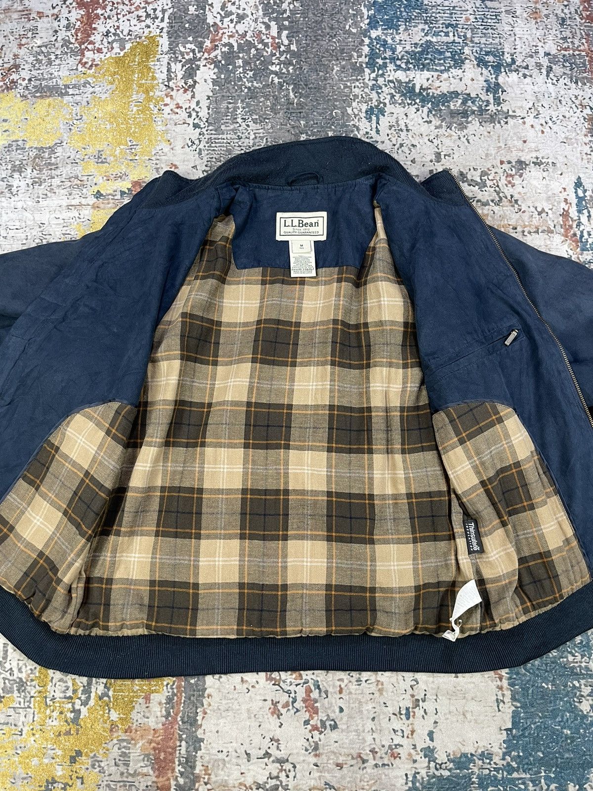 L.L. Bean LL Bean Navy Swing Top Checked Lining Thinsulate Bomber Size US S / EU 44-46 / 1 - 8 Thumbnail