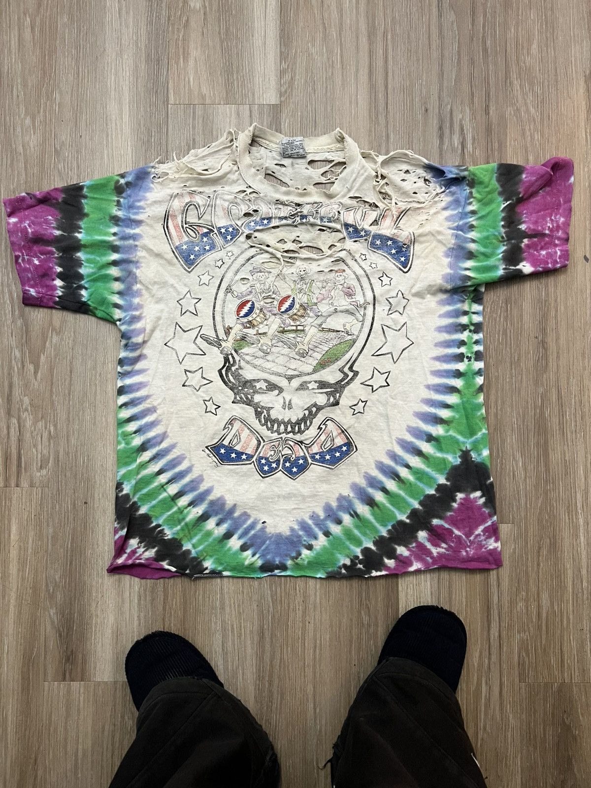 Liquid Blue Thrashed Liquid Blue Grateful Dead Shirt Size US XL / EU 56 / 4 - 1 Thumbnail
