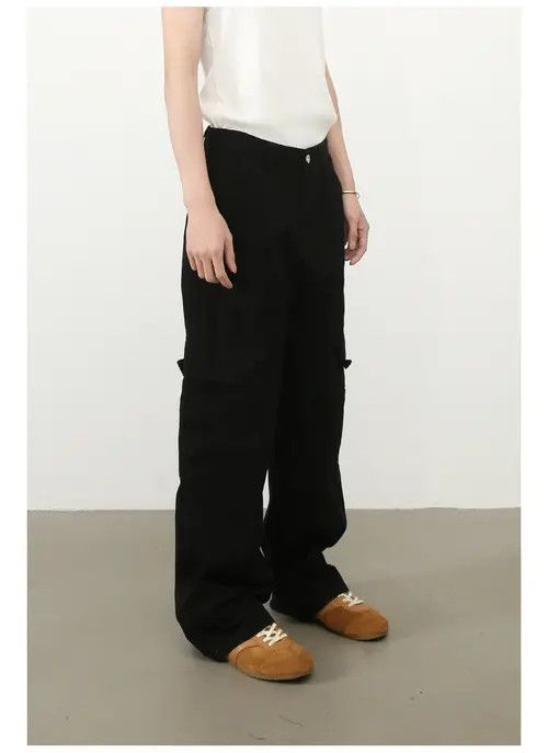 Japanese Brand × Jean American street black loose pocket casual workwear trousers Size US 34 / EU 50 - 4 Thumbnail