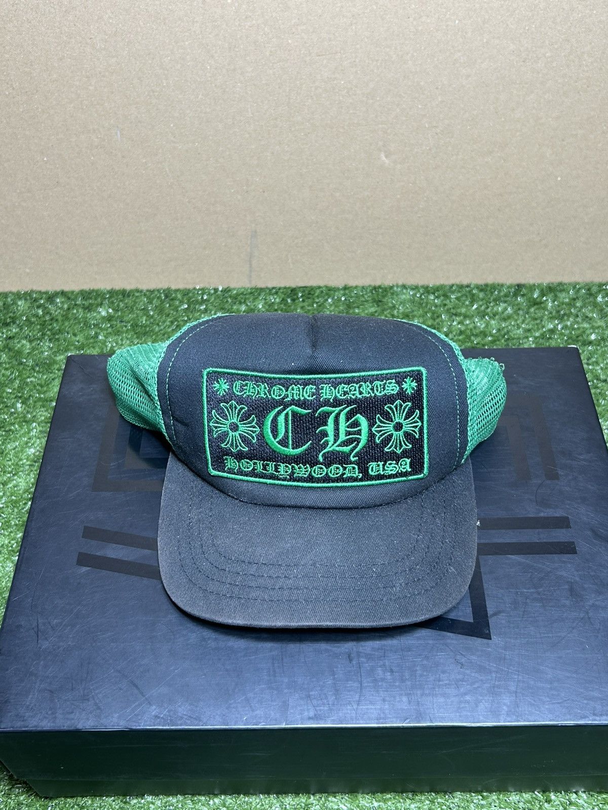 Chrome Hearts Chrome hearts Hollywood trucker black green Size ONE SIZE - 1 Thumbnail