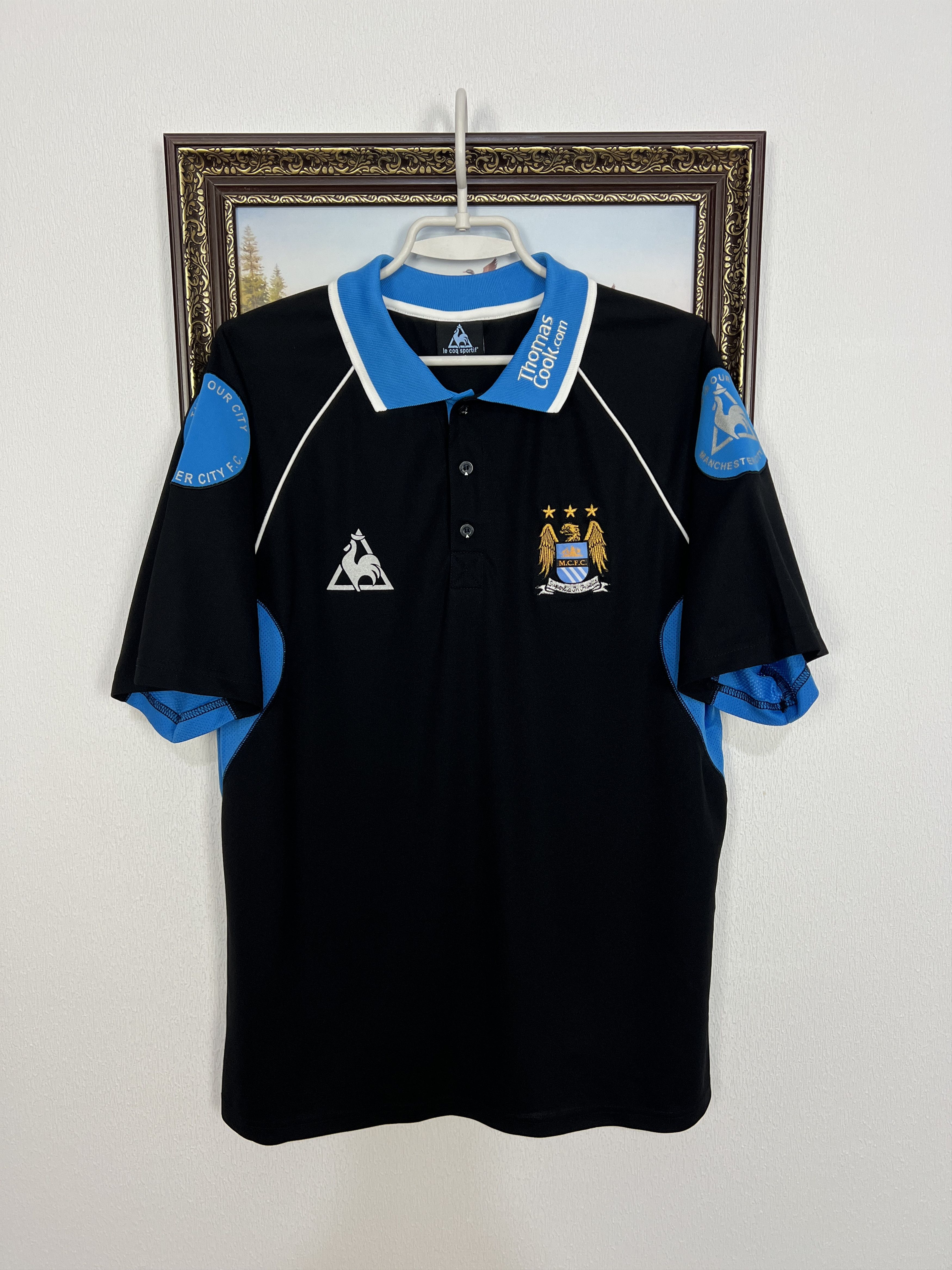 Le Coq Sportif Le Coq Sportif Manchester City Football Polo Shirt Jersey Size US XL / EU 56 / 4 - 1 Thumbnail