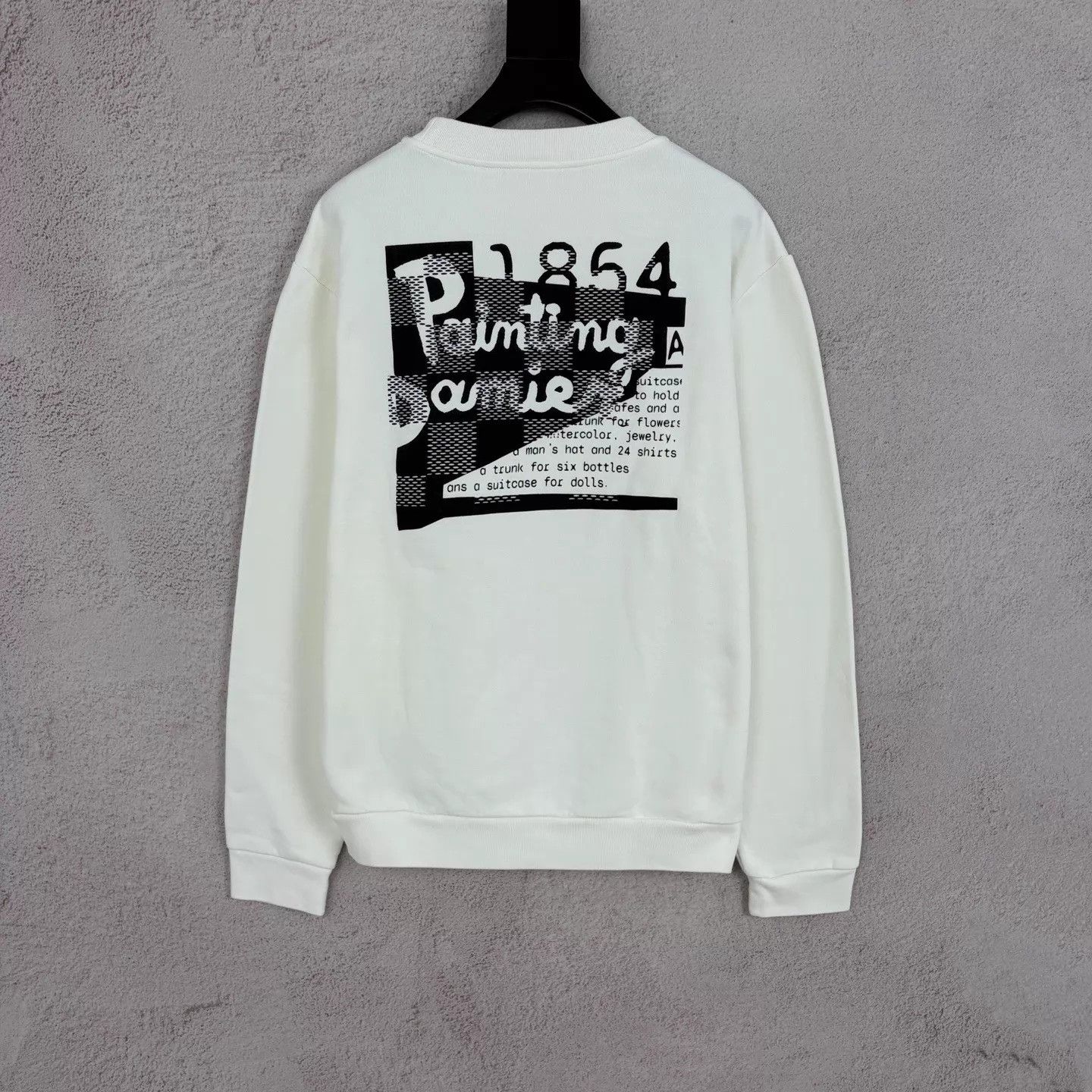 Louis Vuitton LV Graffiti Damier White Crewneck Sweatshirt Size US XXL / EU 58 / 5 - 2 Thumbnail