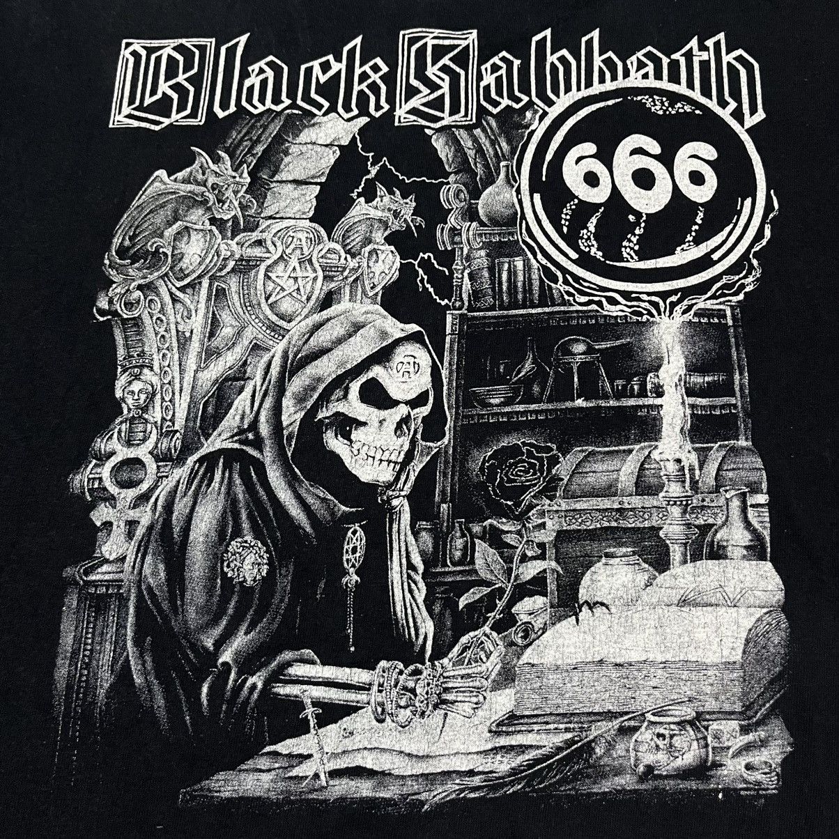 Band Tees × Black Sabbath × Vintage Vintage Black Sabbath 666 T Shirt Size US XL / EU 56 / 4 - 6 Thumbnail