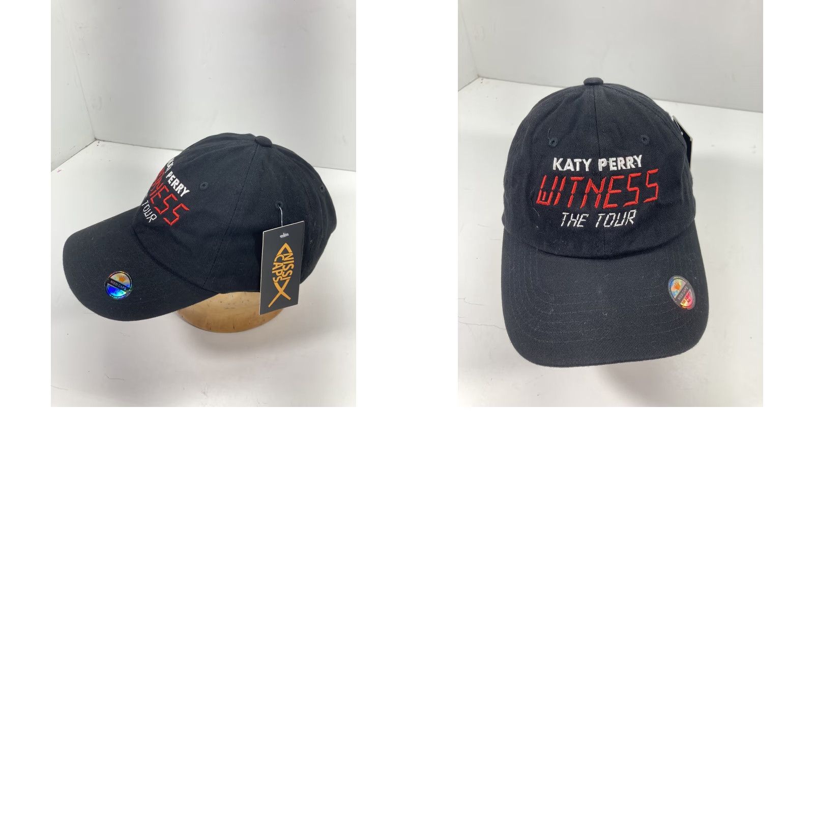 Sperry Katy Perry Witness The Tour 2017 Concert Hat Cap Black Adjustable Strapback NWT Baseball Cap Men One Size Nissin Caps Adjustable Black NWT Size ONE SIZE - 9 Thumbnail