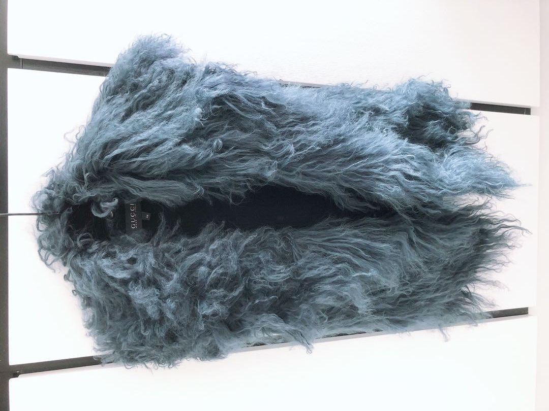 image of Gucci Blue Fur Vest, Women's