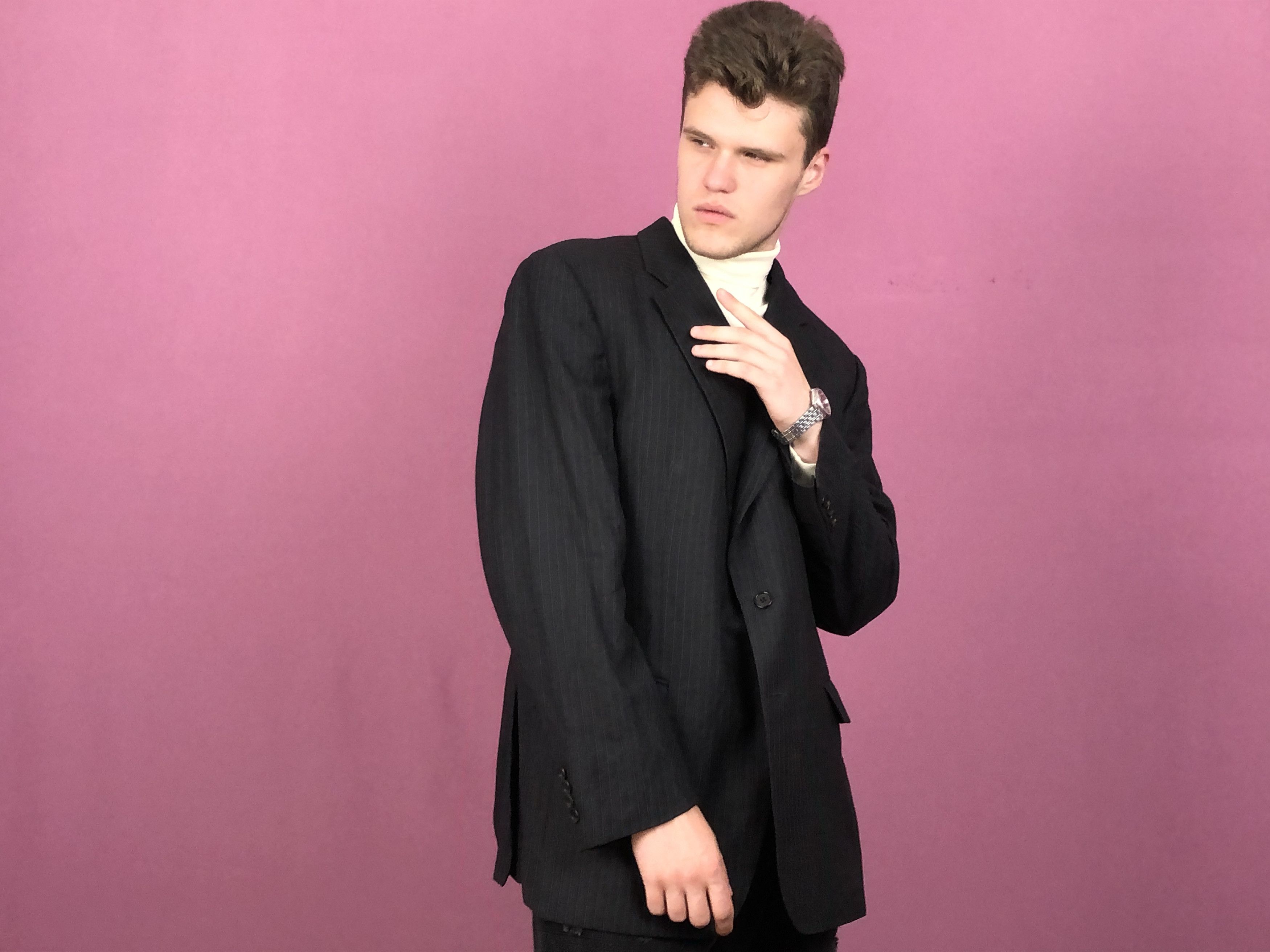 Burberry × Vintage 90s Burberrys Vintage Men's Suit Blazer Wool Jacket Size 54L - 4 Thumbnail