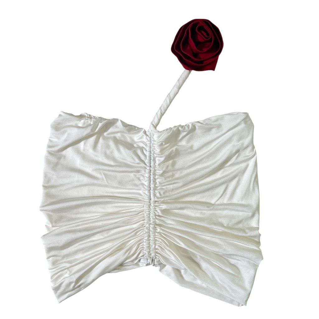 Magda Butrym Magda Butrym One Shoulder Top in Cream Size M / US 6-8 / IT 42-44 - 2 Thumbnail
