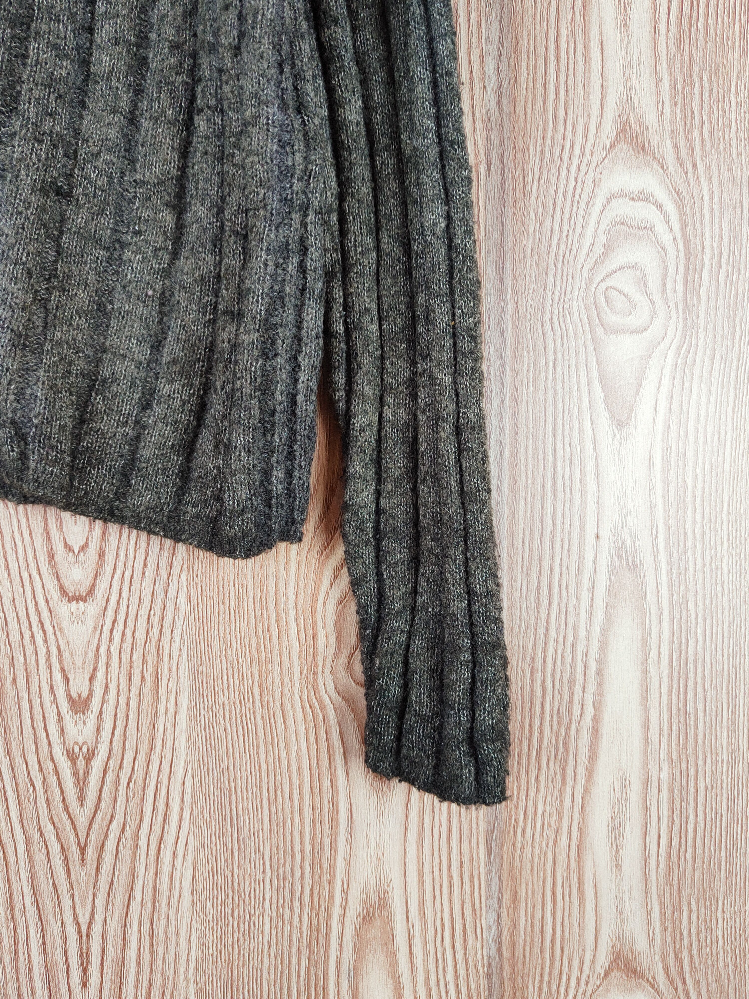 Aran Isles Knitwear × Japanese Brand Bellne Dark Gray Knitwear Cardigan #W587 Size M / US 6-8 / IT 42-44 - 7 Thumbnail