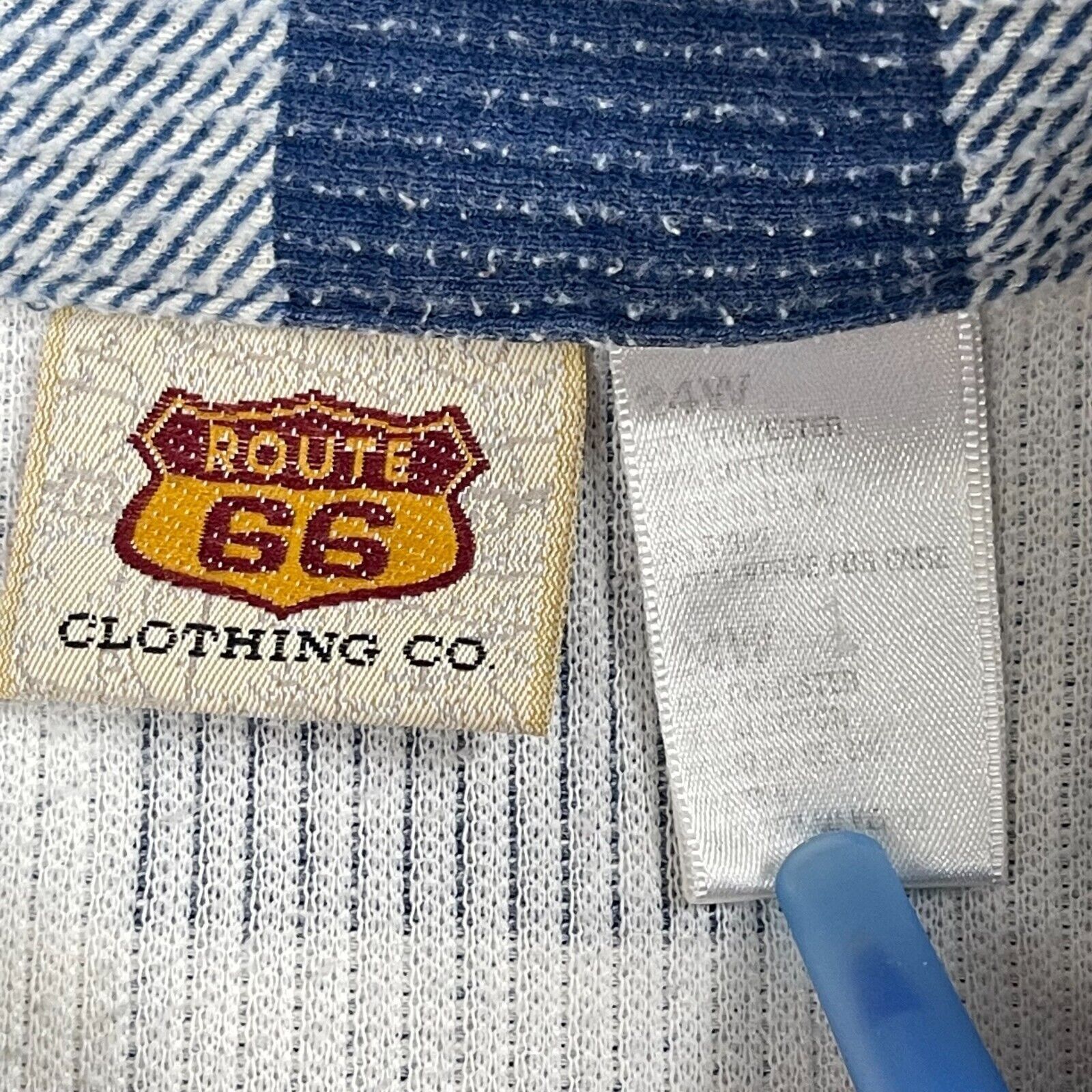 Route 66 Route 66 Flannel Long Sleeve Blue Plaid Shirt Snap Button Size US XL / EU 56 / 4 - 2 Thumbnail