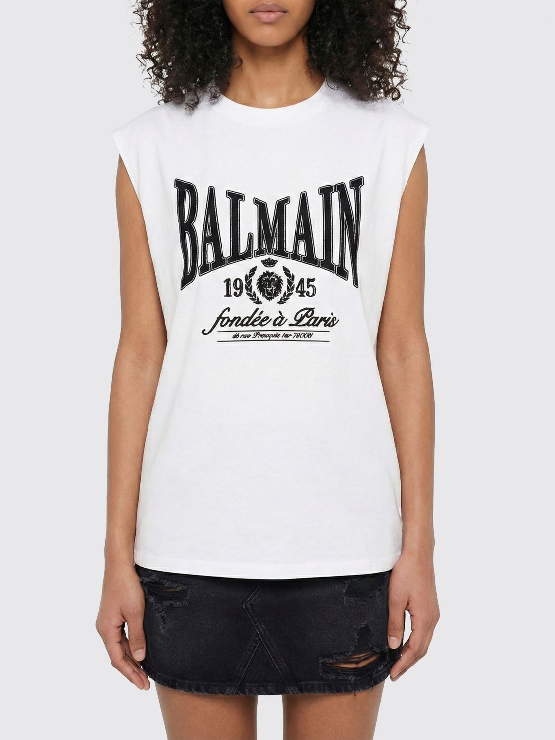 Balmain Balmain T-Shirt Woman White Size L / US 10 / IT 46 - 1 Thumbnail
