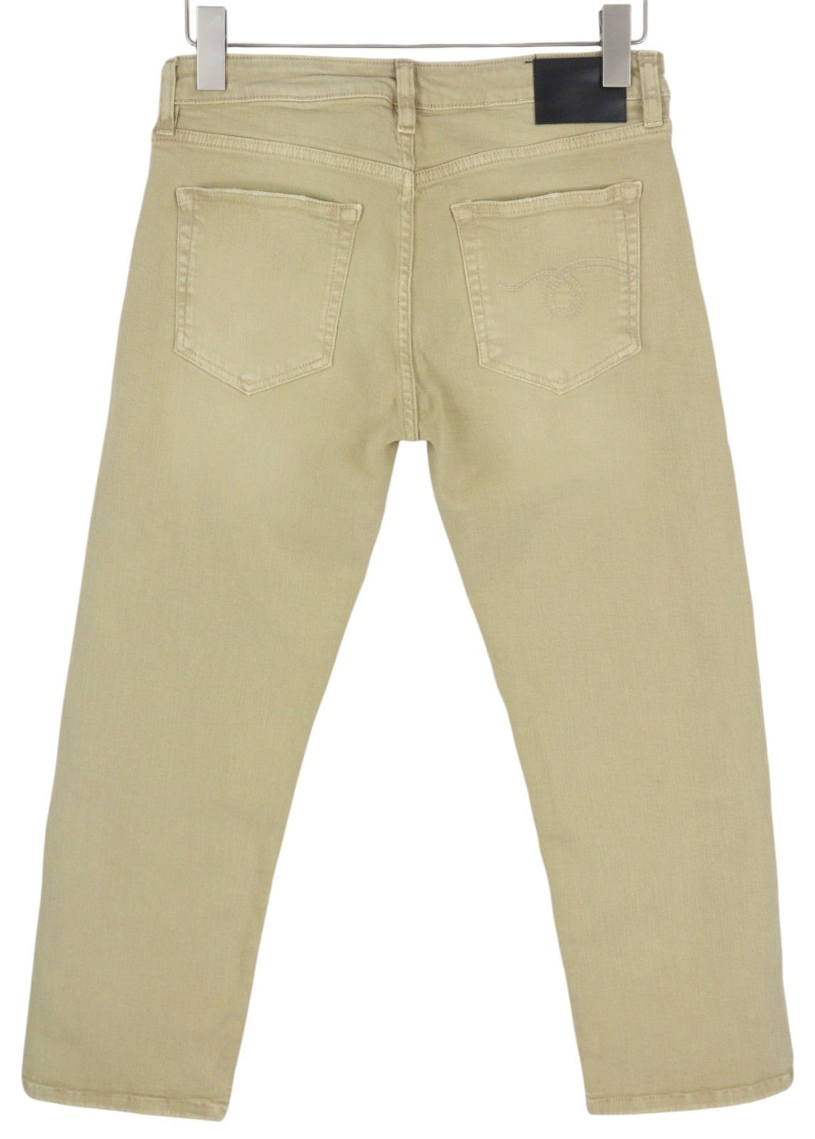 R13 BOY STRAIGHT 28 Khaki Stretch Denim Cropped 86302 Size 28" / US 6 / IT 42 - 4 Thumbnail