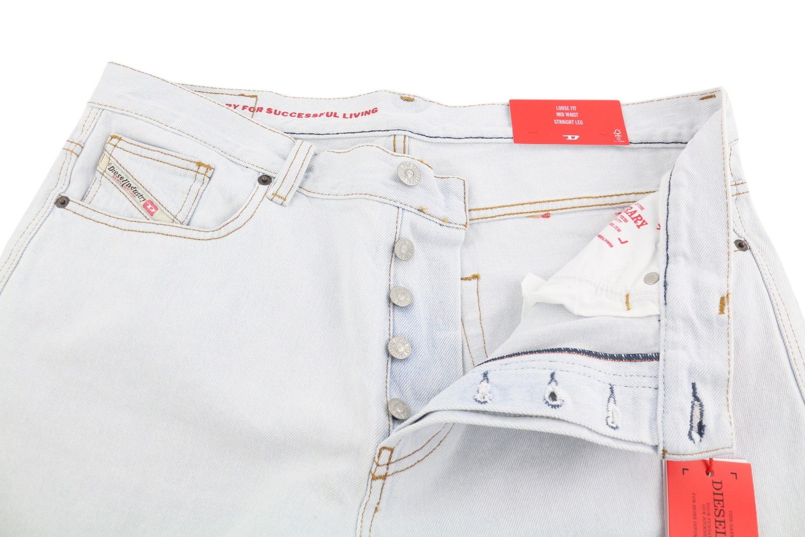 Diesel 2010 0079Z W34/L30 Loose Straight Washed Jeans 40920 Size US 34 / EU 50 - 5 Thumbnail