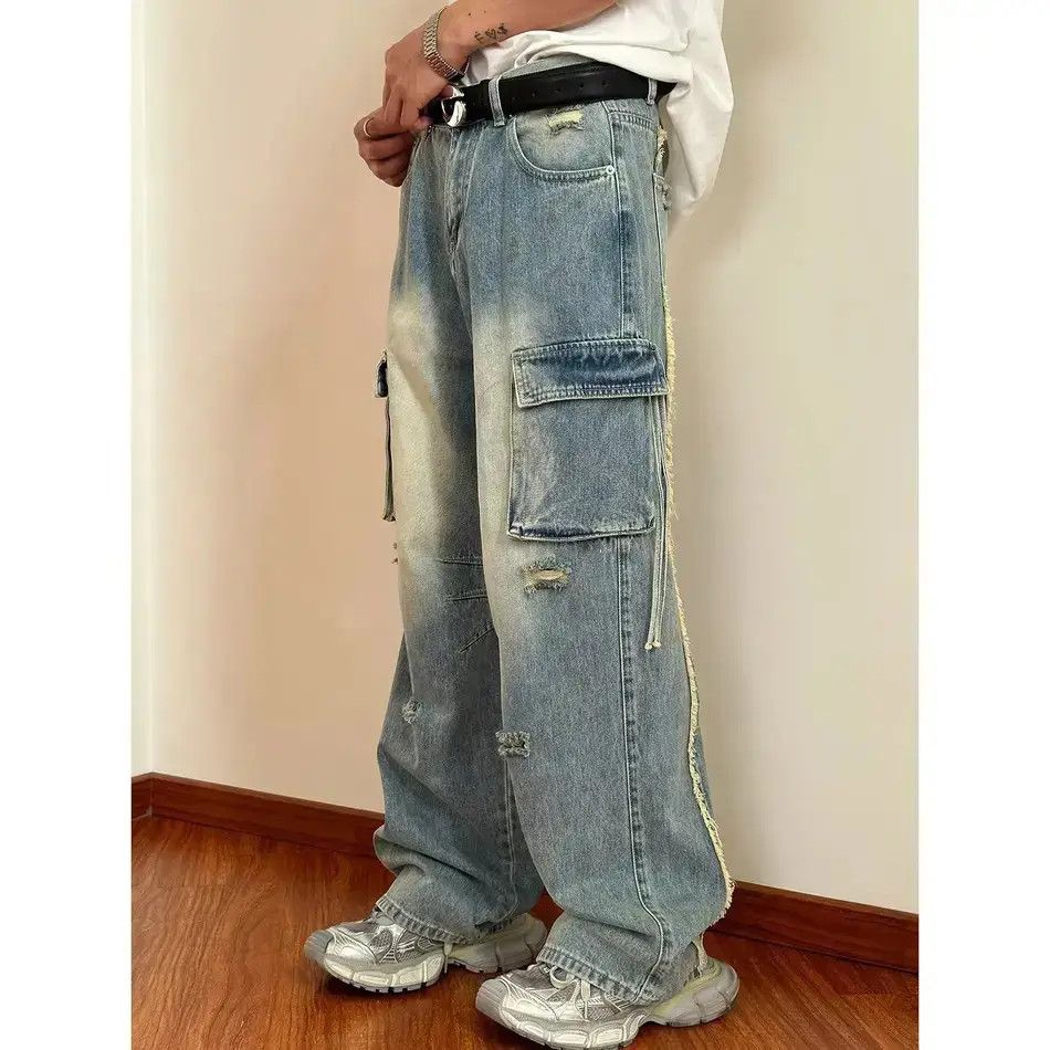 Japanese Brand Retro loose casual pocket jeans Size US 30 / EU 46 - 6 Thumbnail