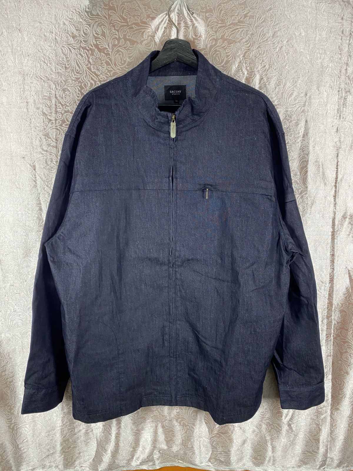 Yohji Yamamoto Vintage Sacsny Y’saccs Navy Zip Jacket Minimalist Japanese Size US XXL / EU 58 / 5 - 3 Thumbnail