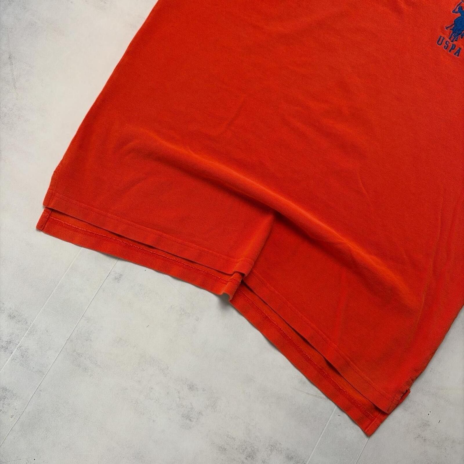 U.S. Polo Assn. Y2K Orange U.S. Polo Assn Grunge Big Pony Polo Shirt Size US XL / EU 56 / 4 - 5 Thumbnail