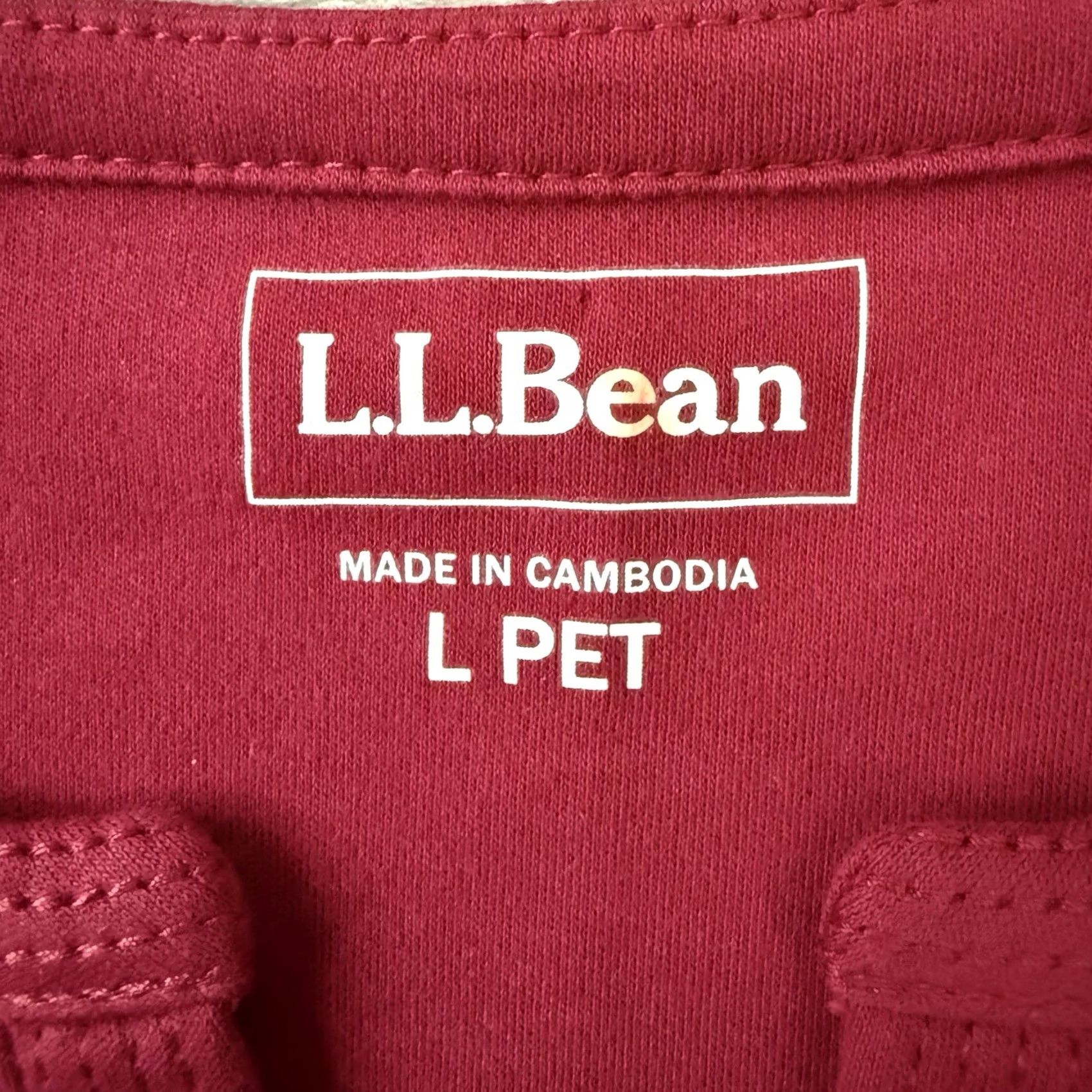 Vintage LL Bean Split V-Neck 3/4 Sleeve Tee Womens Large Petite 100% Cotton Red V-Neck Pullover Shirt Size L / US 10 / IT 46 - 2 Thumbnail