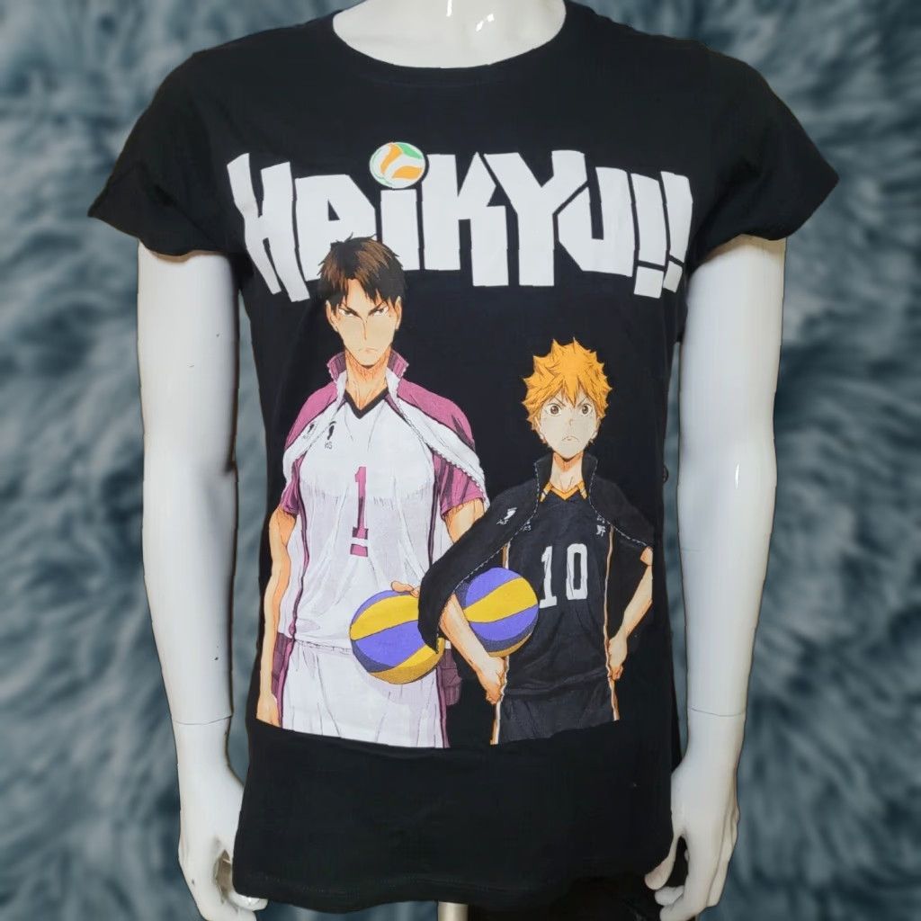 Vintage Womens Jrs XL Haikyu!! T-Shirt Black 100% Cotton Crew Neck Short Sleeve Shoyo Toru Anime Manga Volleyball Shirt Girls Womens Size XL / US 12-14 / IT 48-50 - 1 Thumbnail