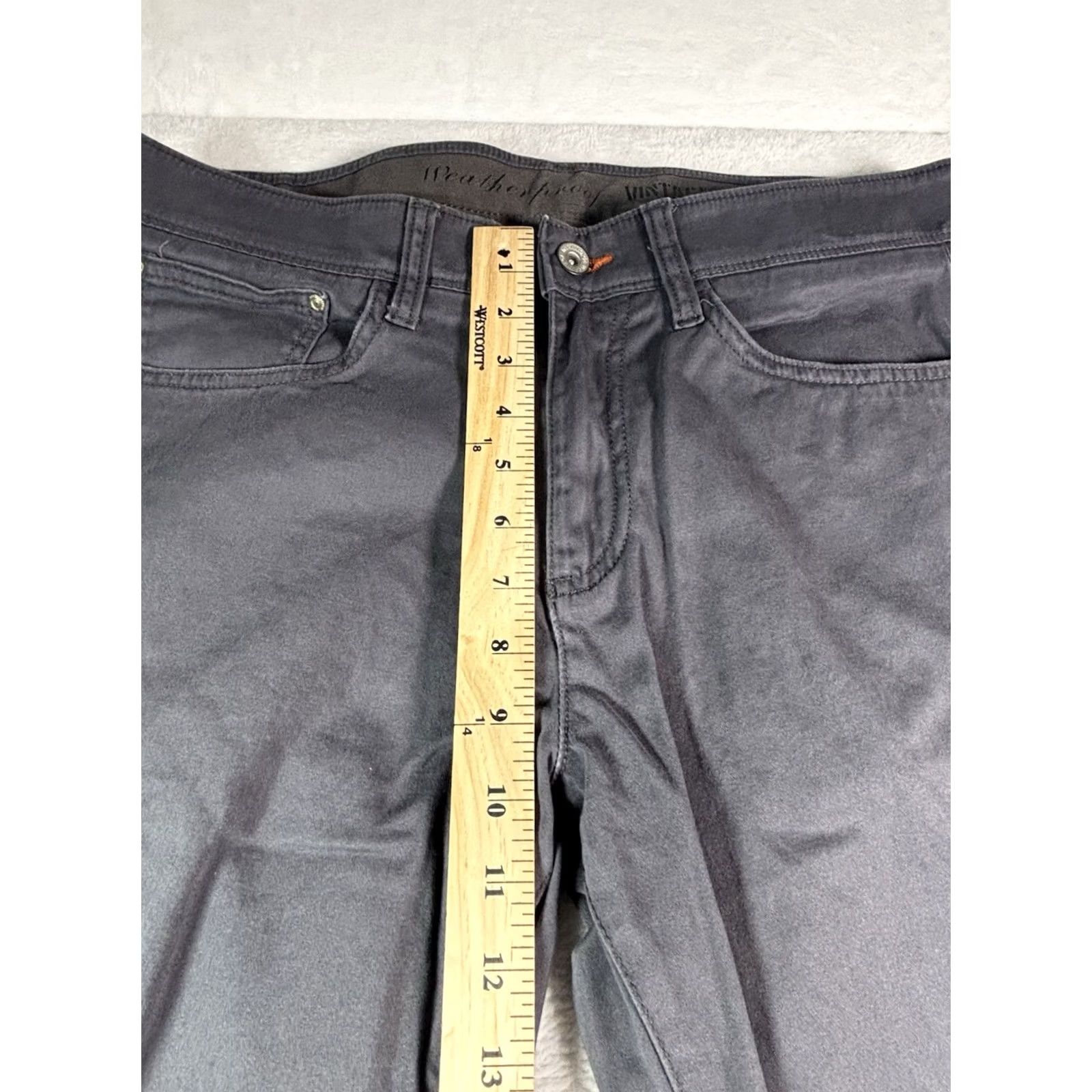 Weatherproof VINTAGE Weatherproof Jeans Mens 34x30 Gray Straight Fit 5-Pocket Stretch Denim Shirt? Size US 34 / EU 50 - 4 Thumbnail