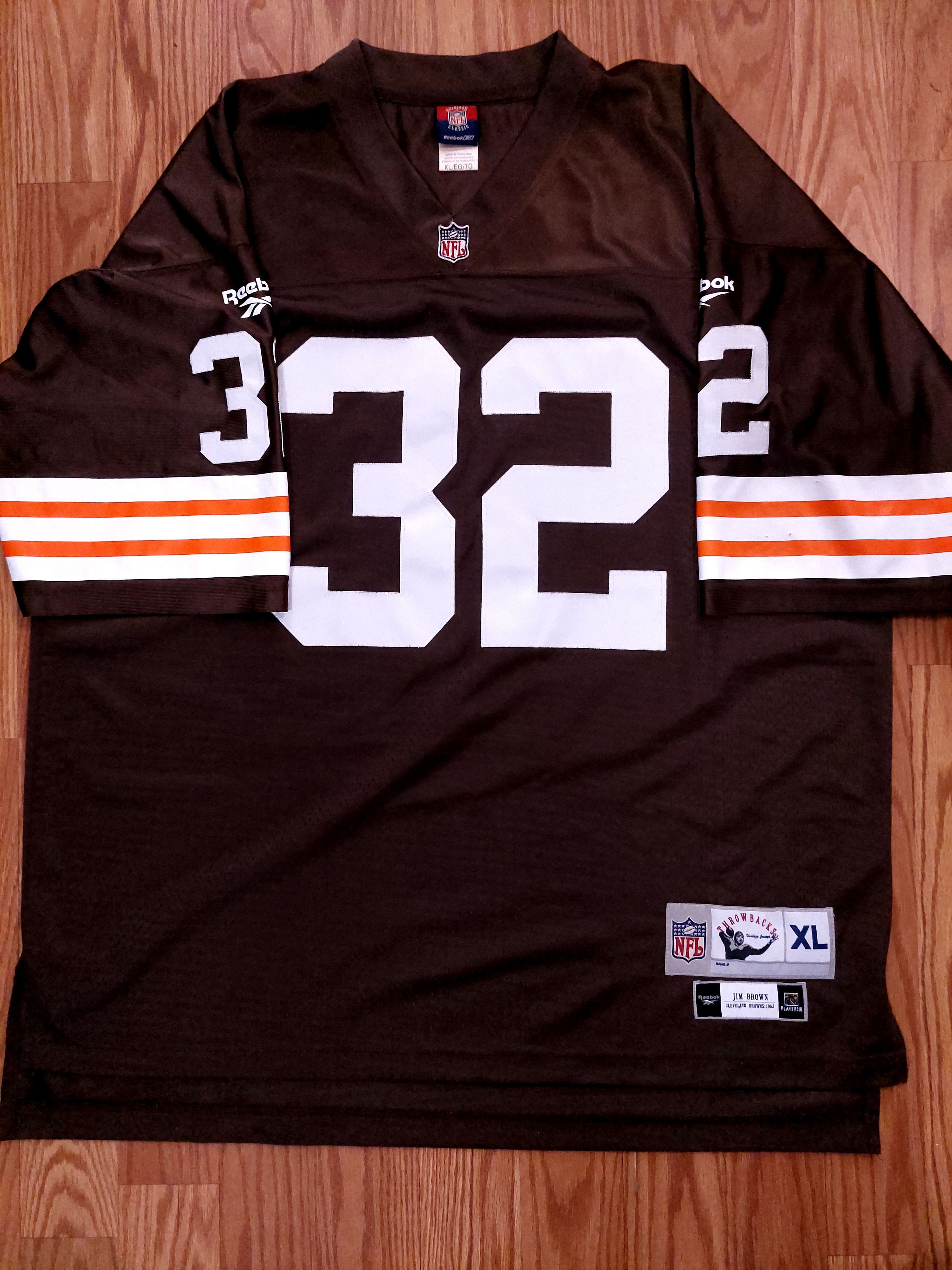 Reebok Authentic Cleveland Browns Jim Brown Reebok Throwback Jersey Size US XL / EU 56 / 4 - 2 Thumbnail